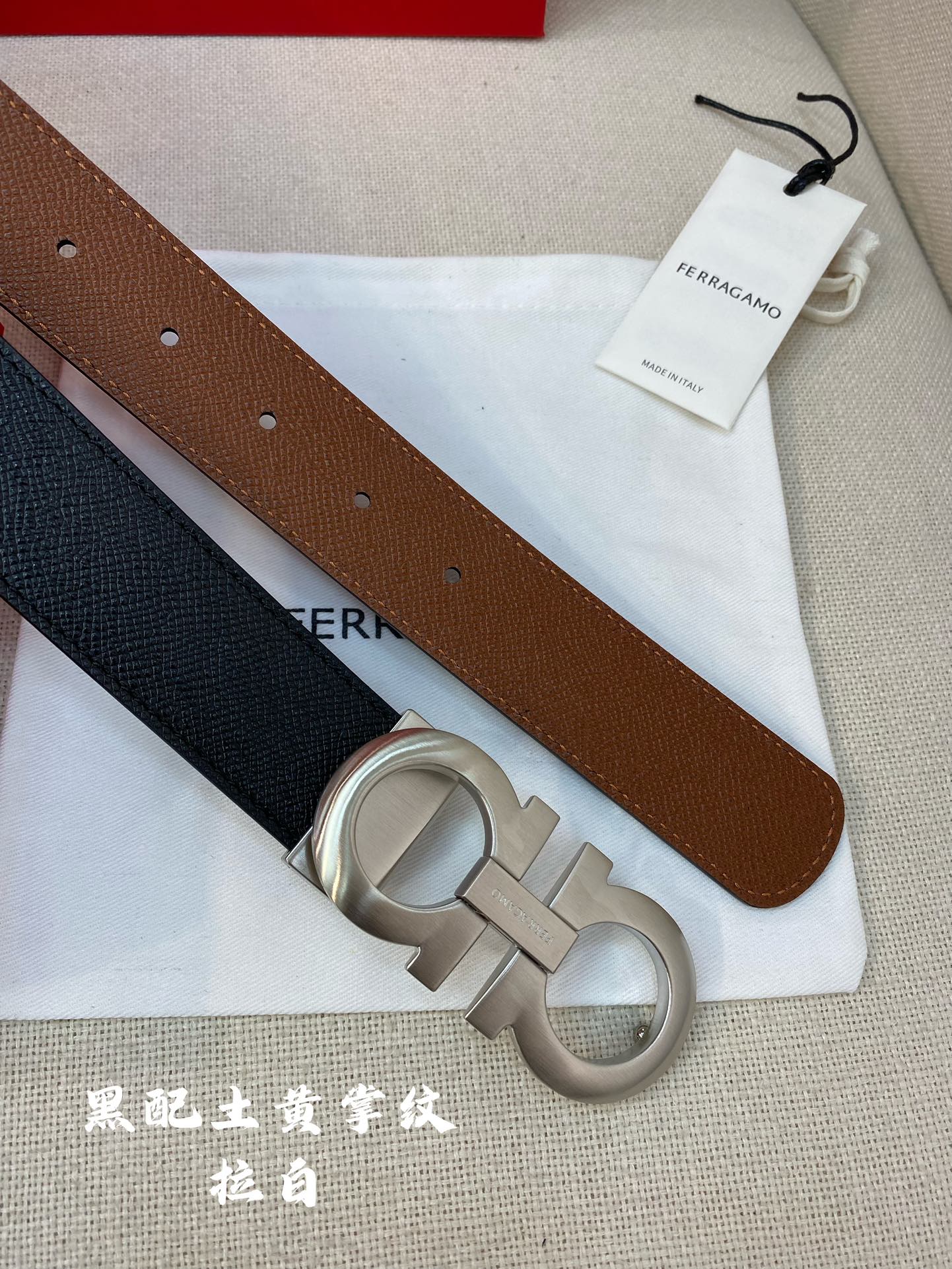 Salvatore Ferragamo Male Leather Belt Cow Leather M