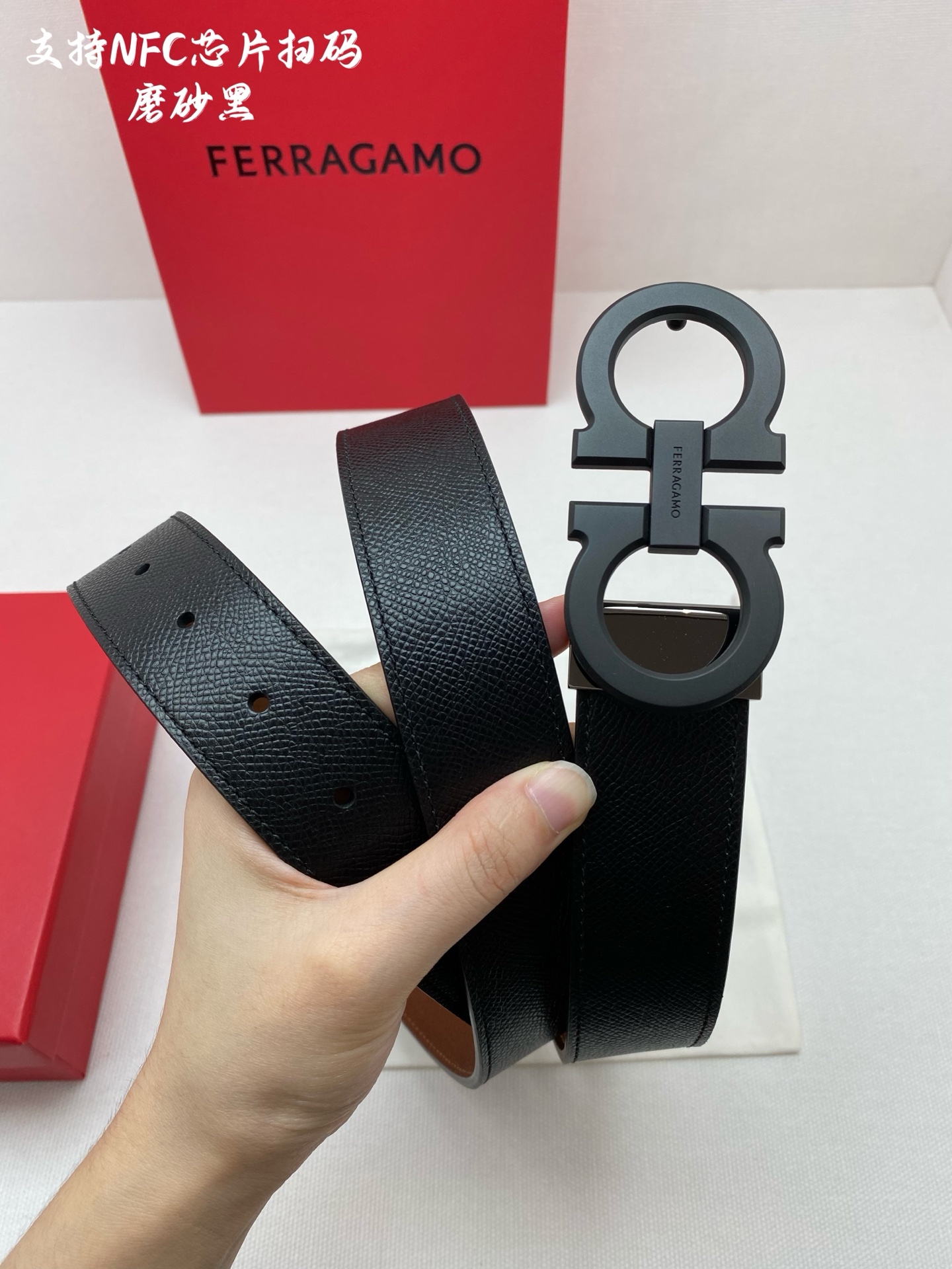 Salvatore Ferragamo Male Leather Belt Cow Leather M