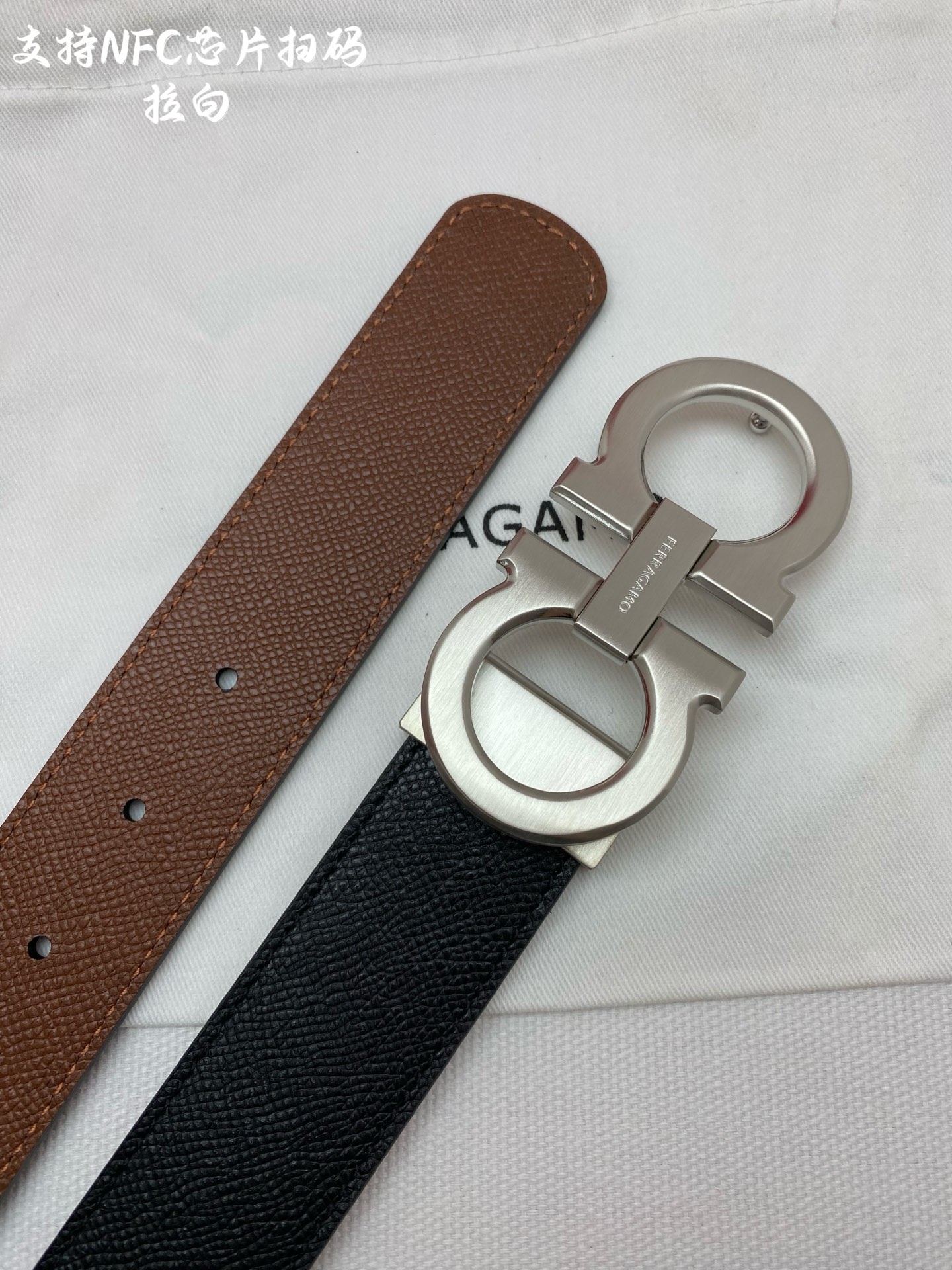 Salvatore Ferragamo Male Leather Belt Cow Leather M