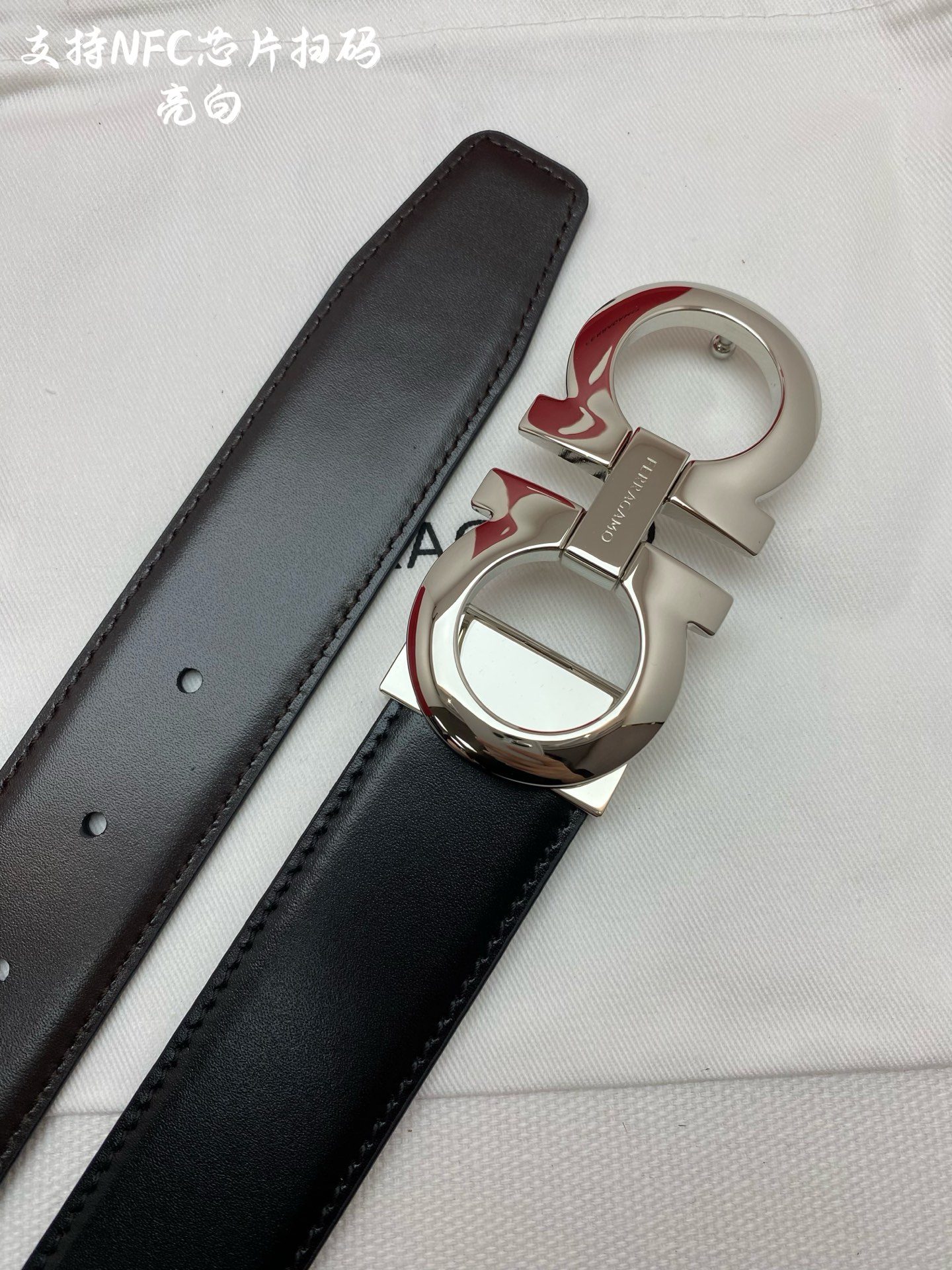 Salvatore Ferragamo Male Leather Belt Cow Leather M