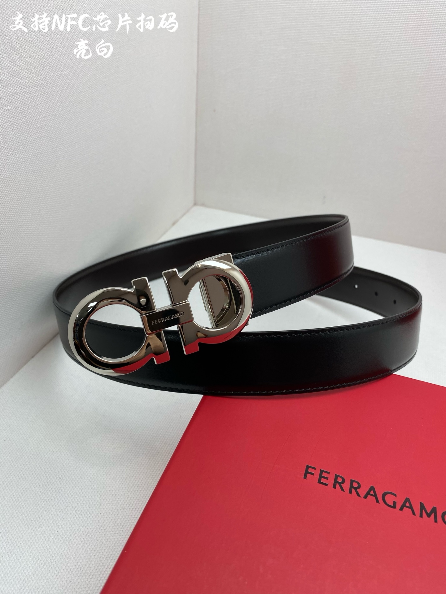Salvatore Ferragamo Male Leather Belt Cow Leather M