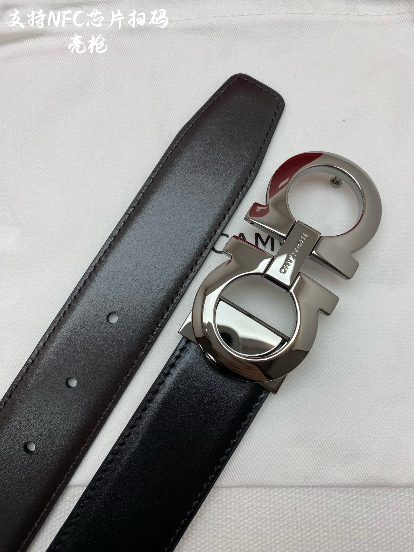 Salvatore Ferragamo Male Leather Belt Cow Leather M