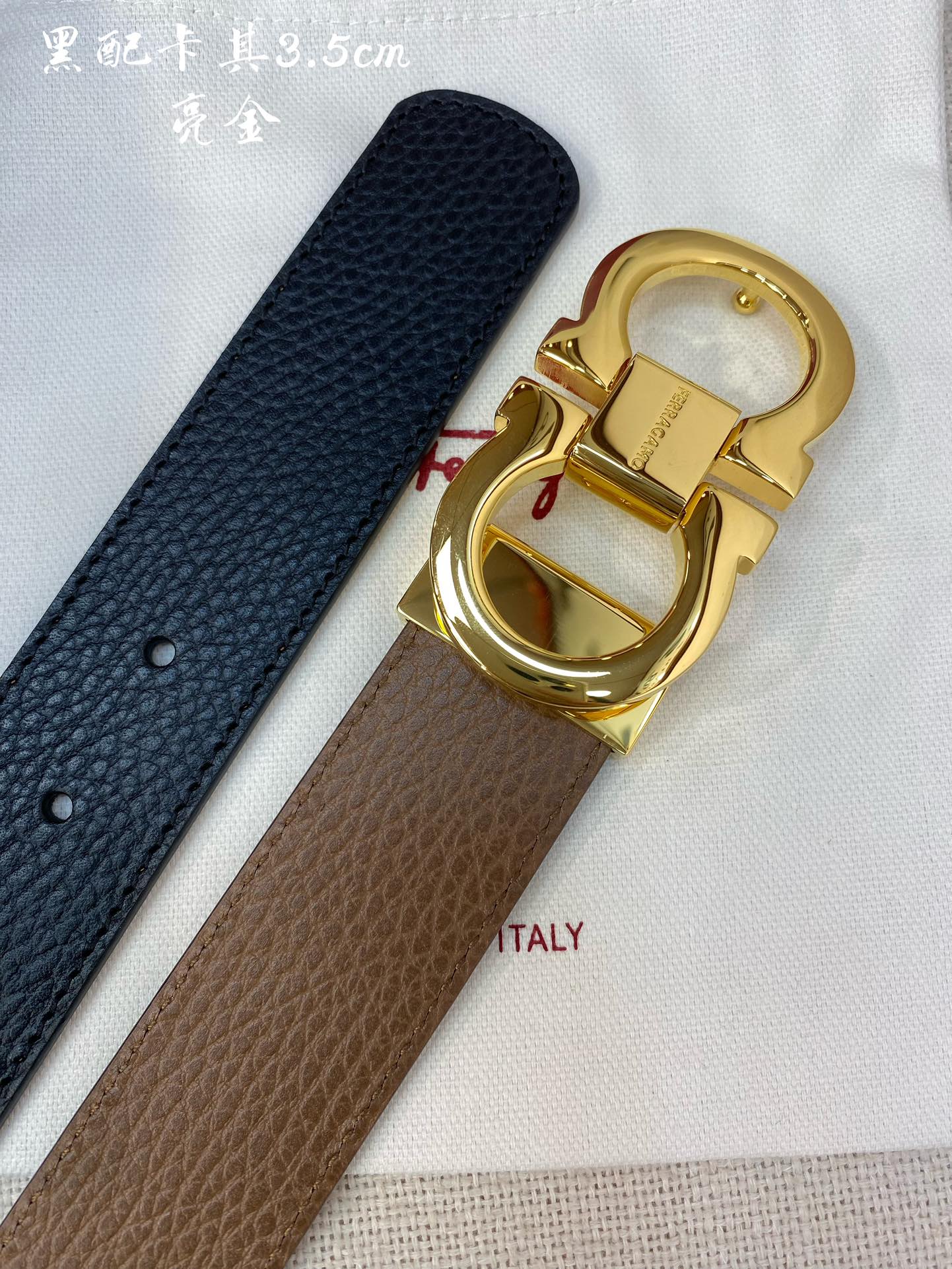Salvatore Ferragamo Male Leather Belt Cow Leather M