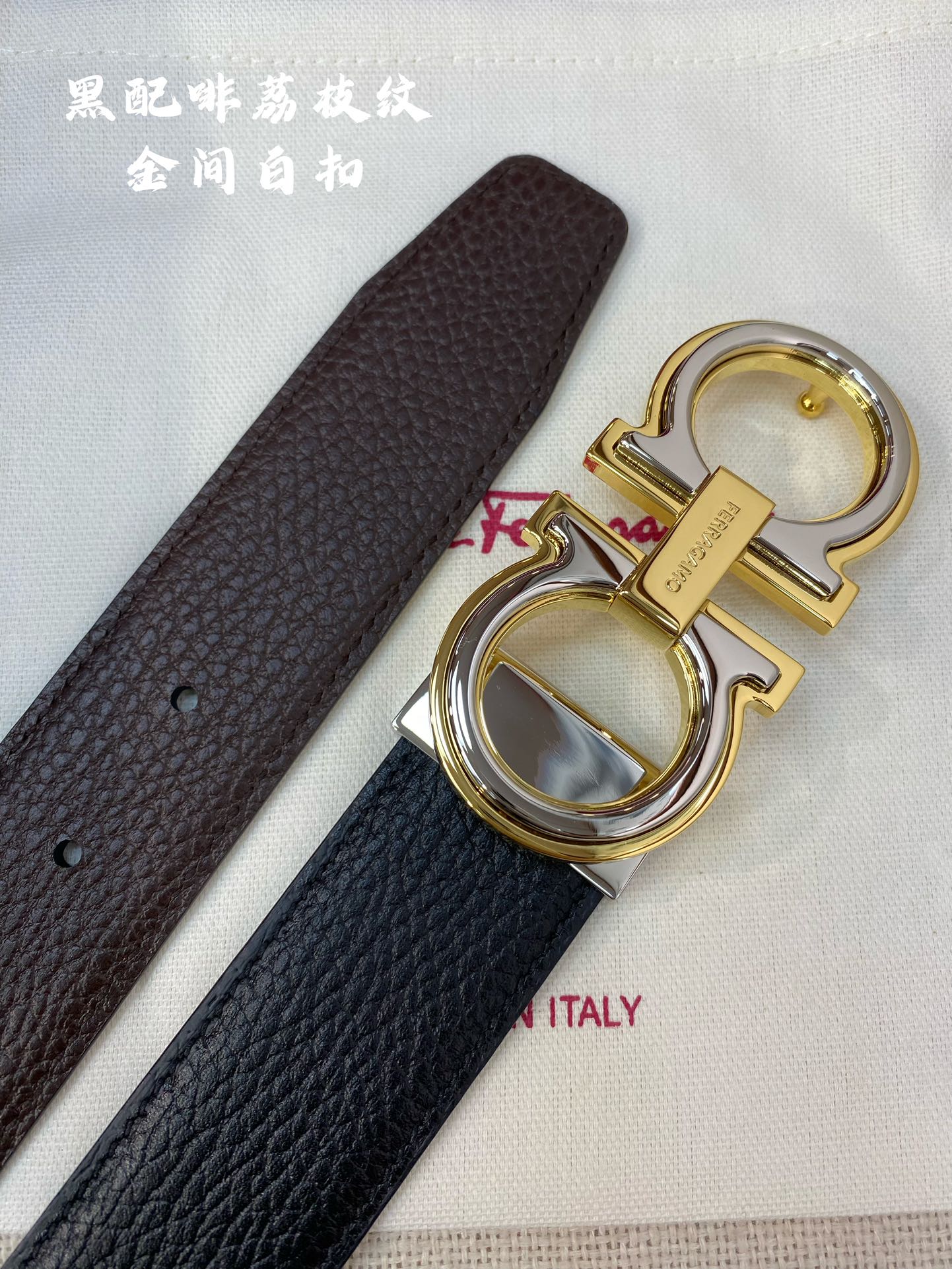 Salvatore Ferragamo Male Leather Belt Cow Leather M