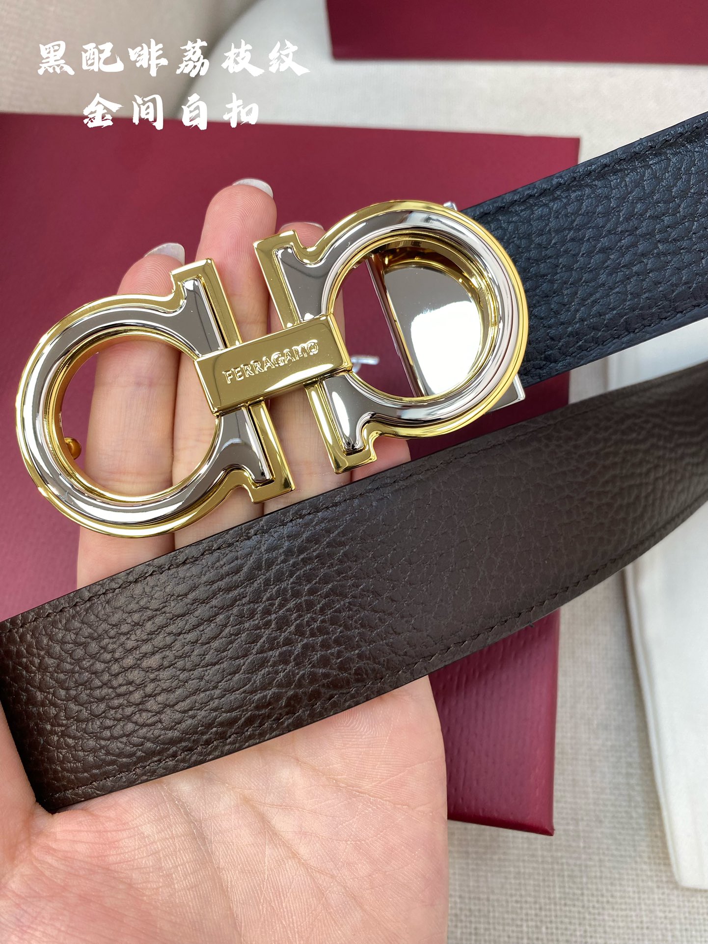 Salvatore Ferragamo Male Leather Belt Cow Leather M