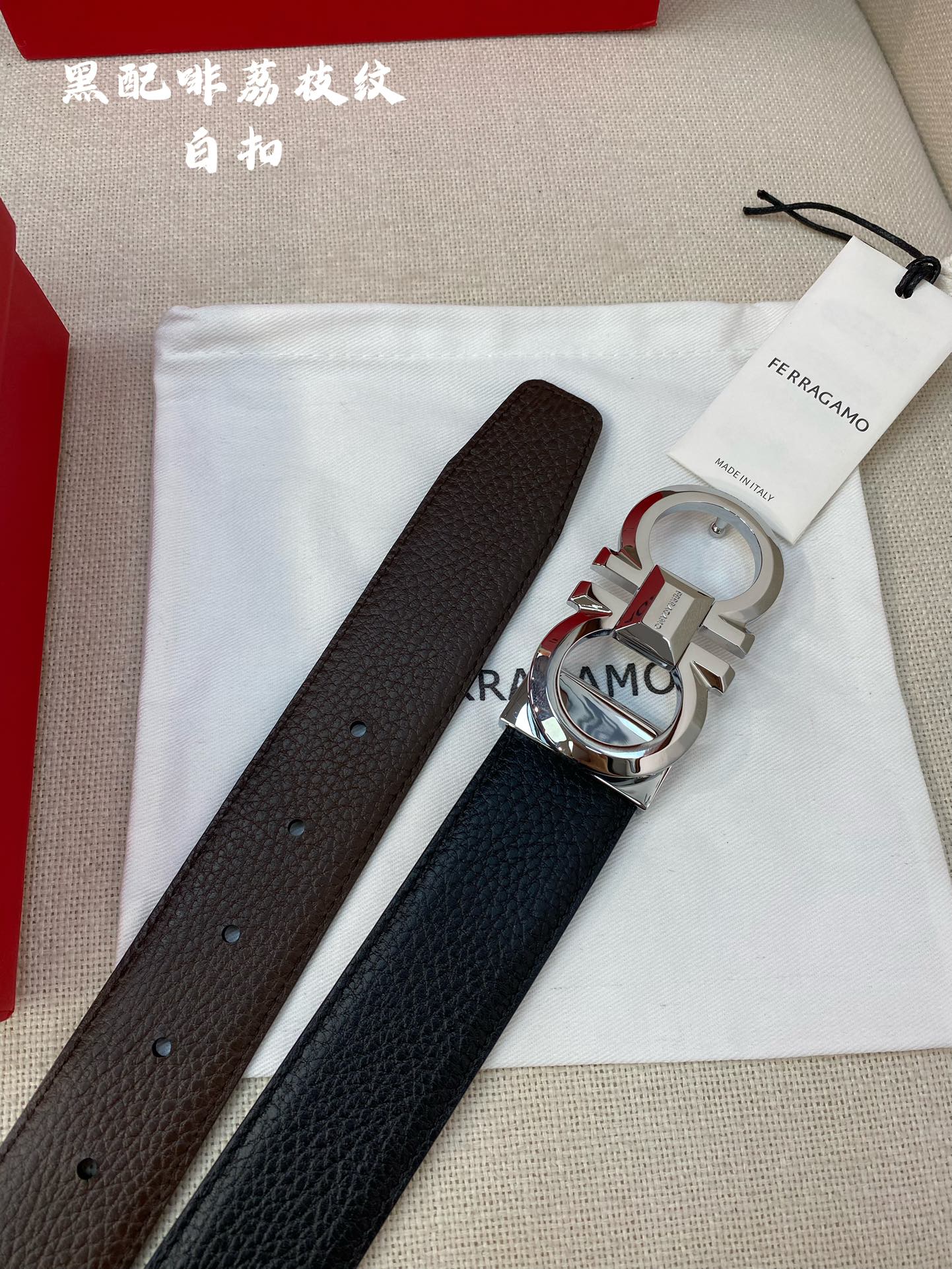 Salvatore Ferragamo Male Leather Belt Cow Leather M