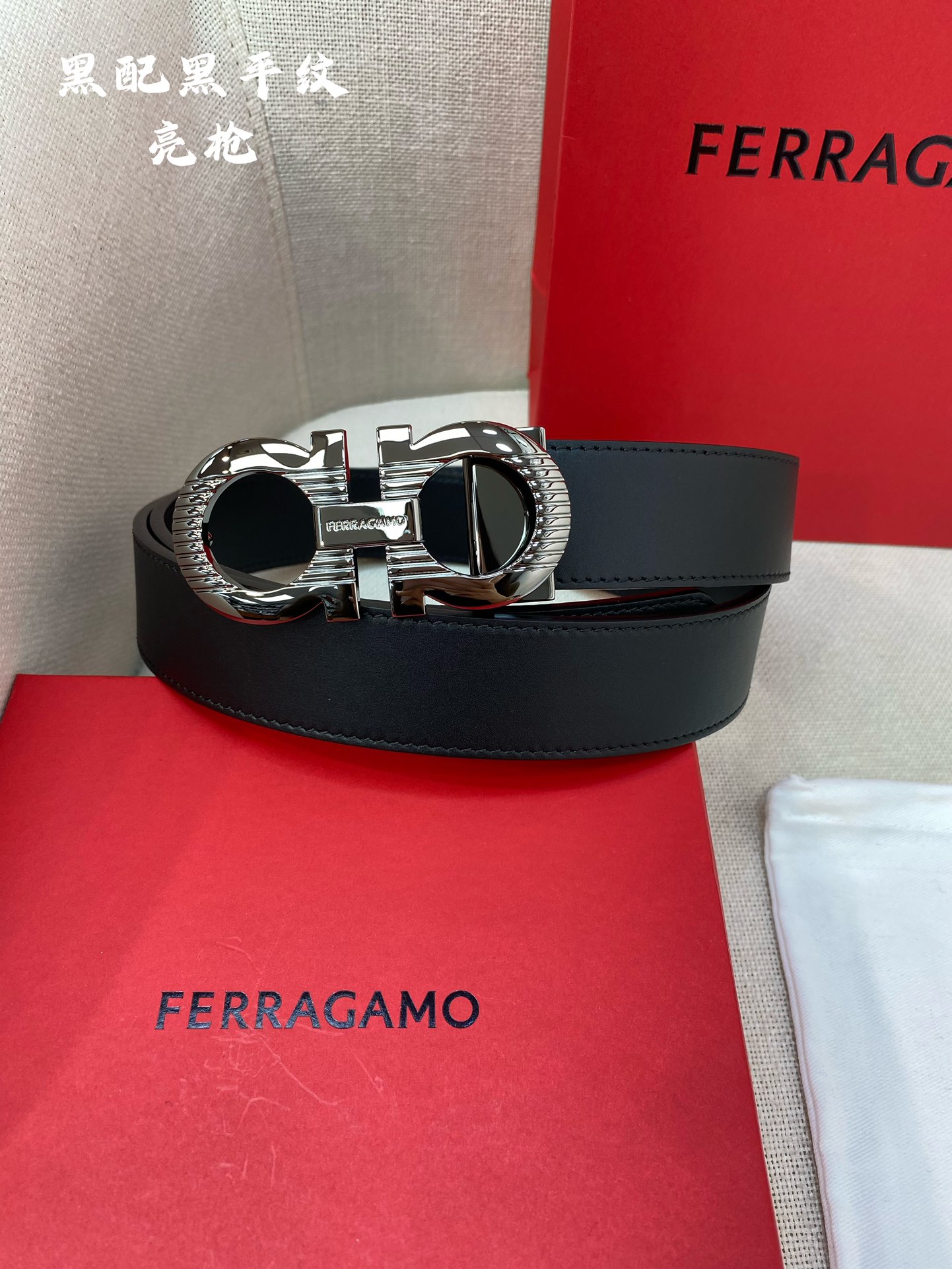 Salvatore Ferragamo Male Leather Belt Cow Leather M