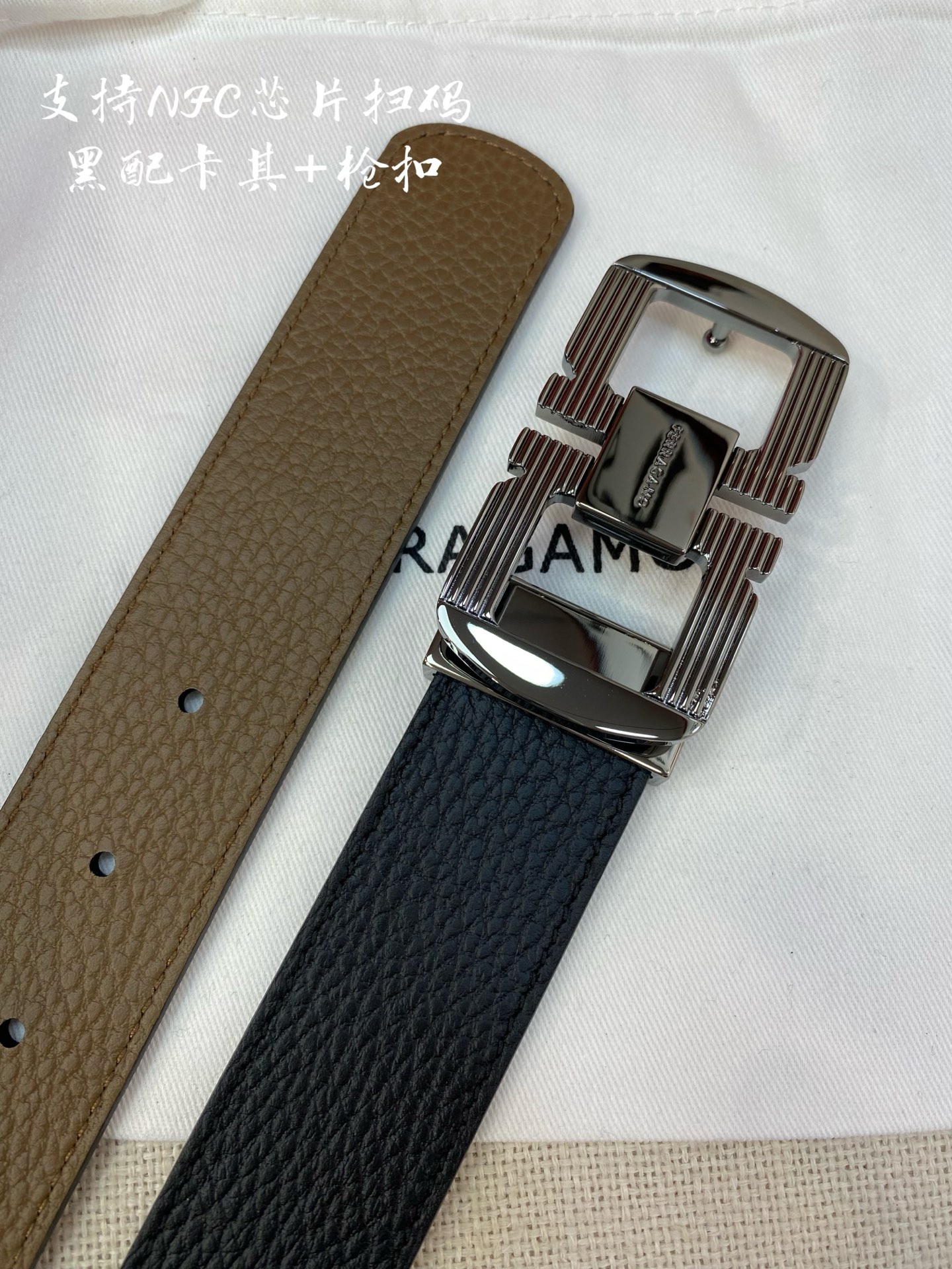 Salvatore Ferragamo Male Leather Belt Cow Leather M