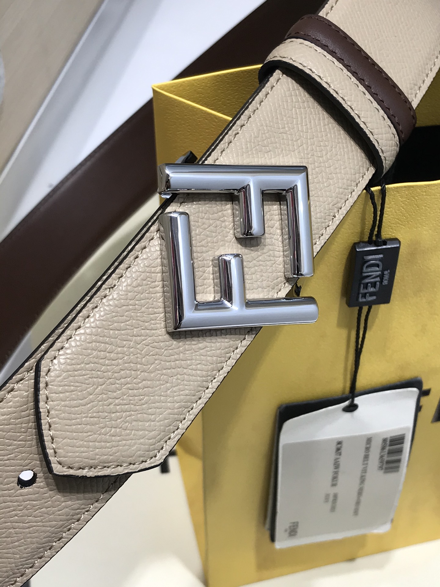 Fendi Leather Belt Cow Leather M
