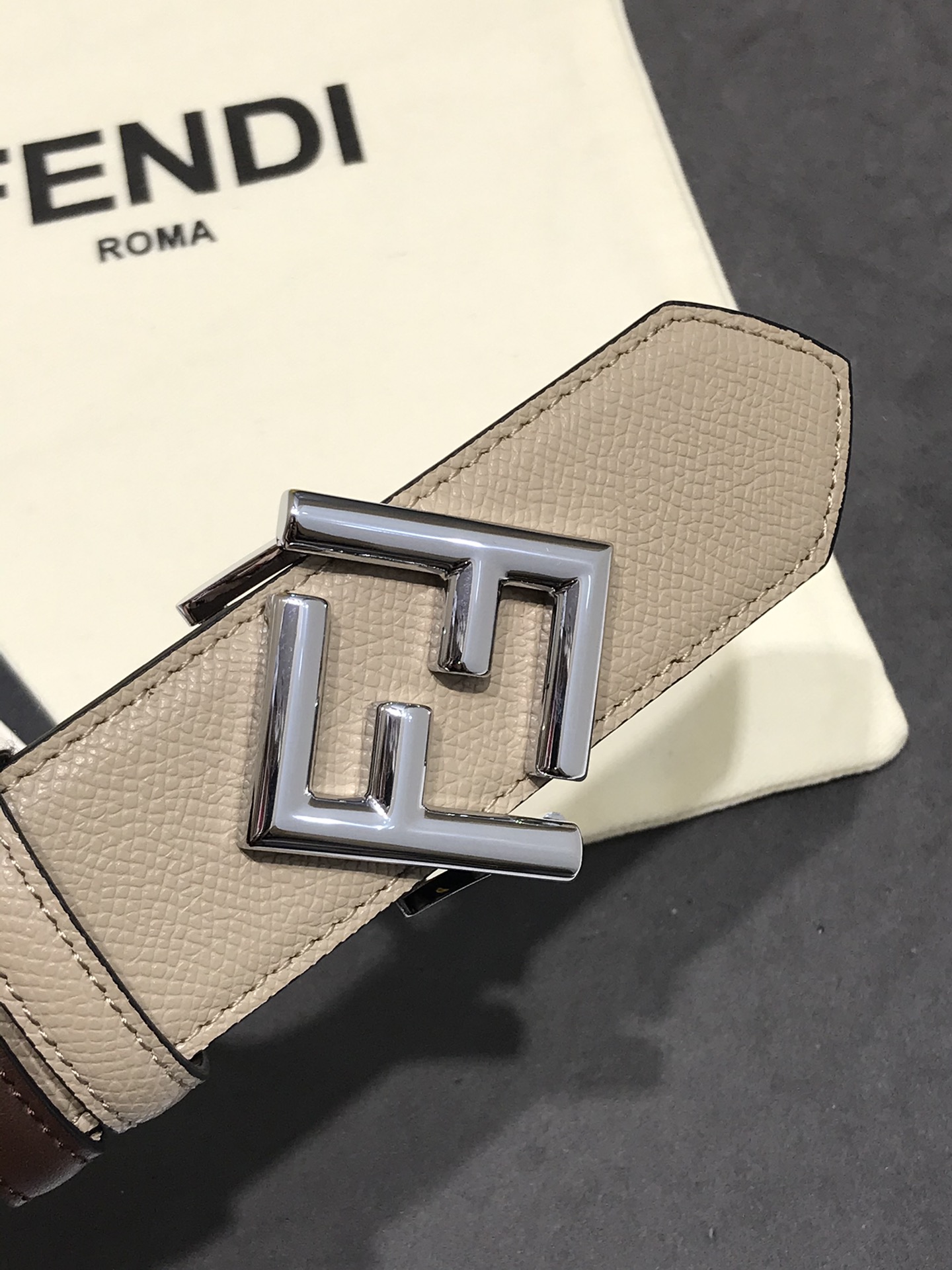 Fendi Leather Belt Cow Leather M