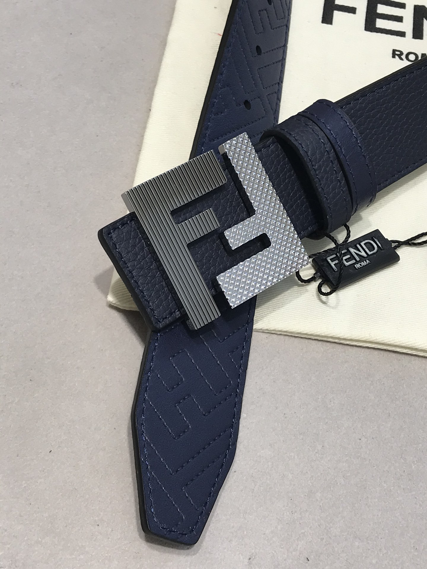 Fendi Leather Belt Black