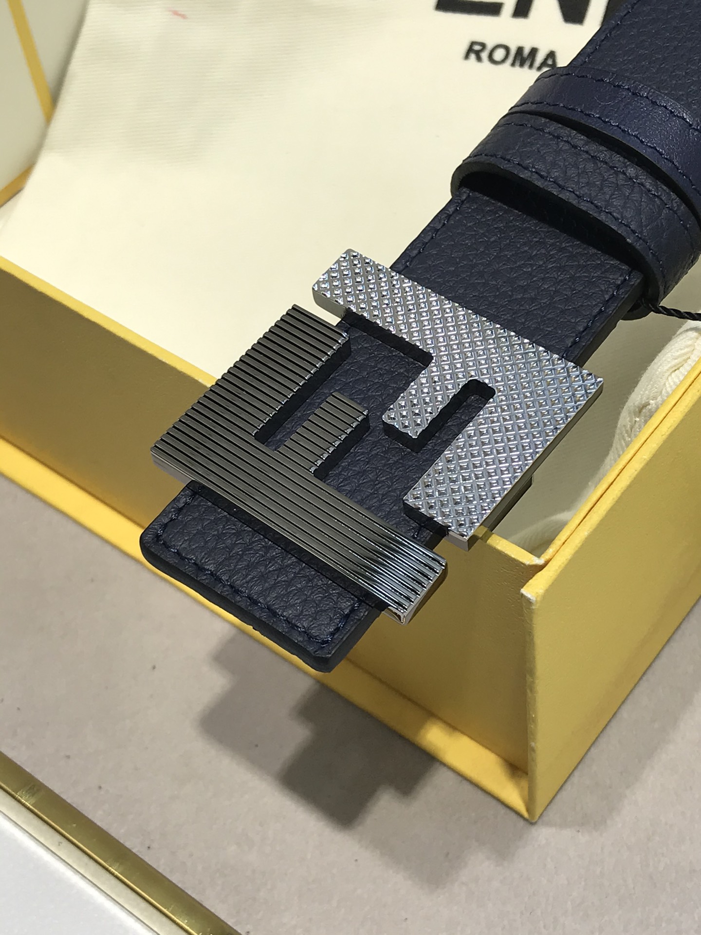 Fendi Leather Belt Black