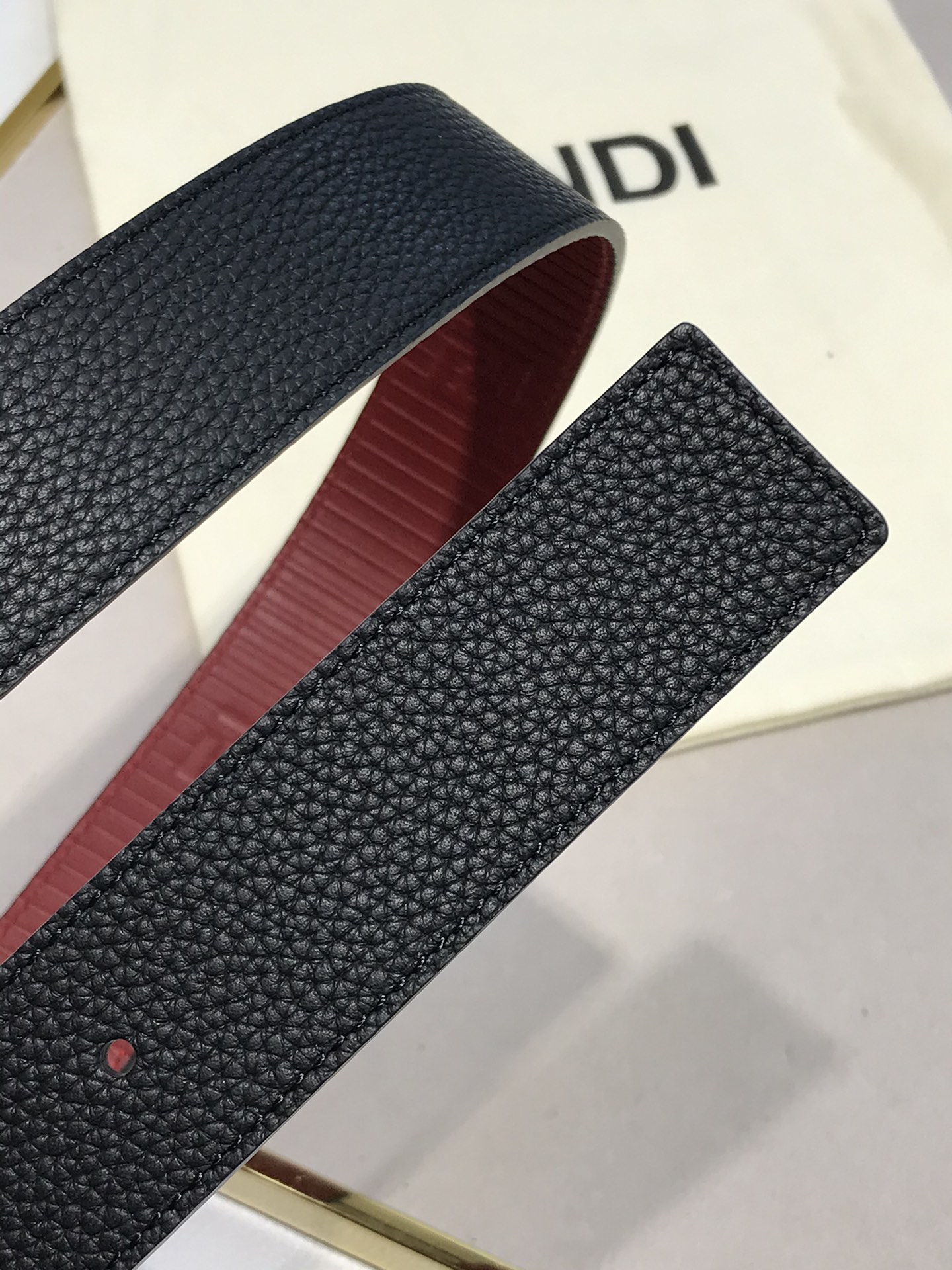 Fendi Leather Belt Black M