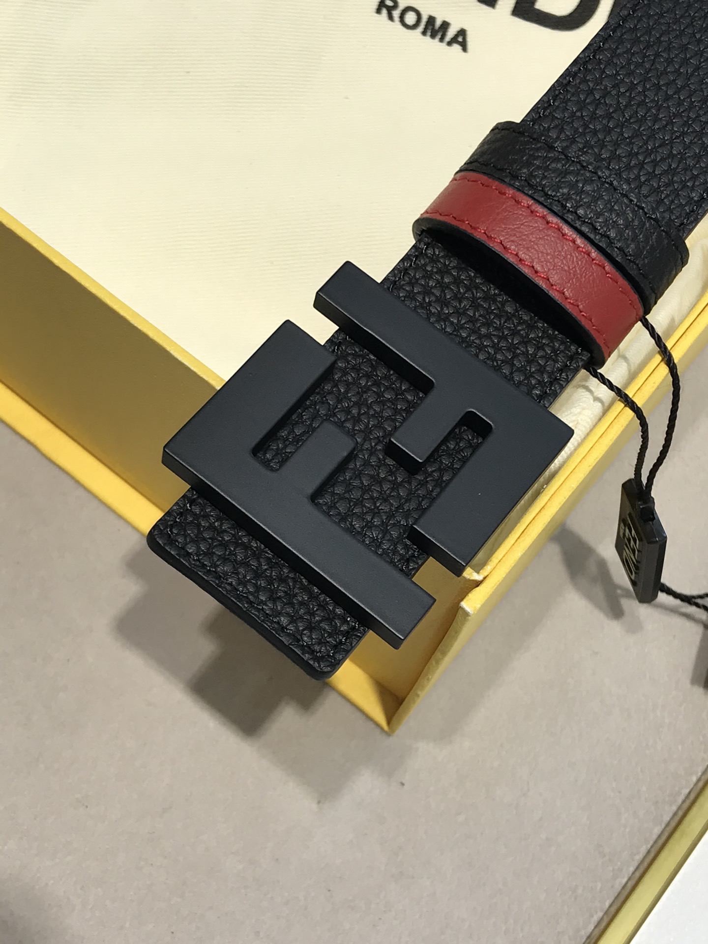 Fendi Leather Belt Black M
