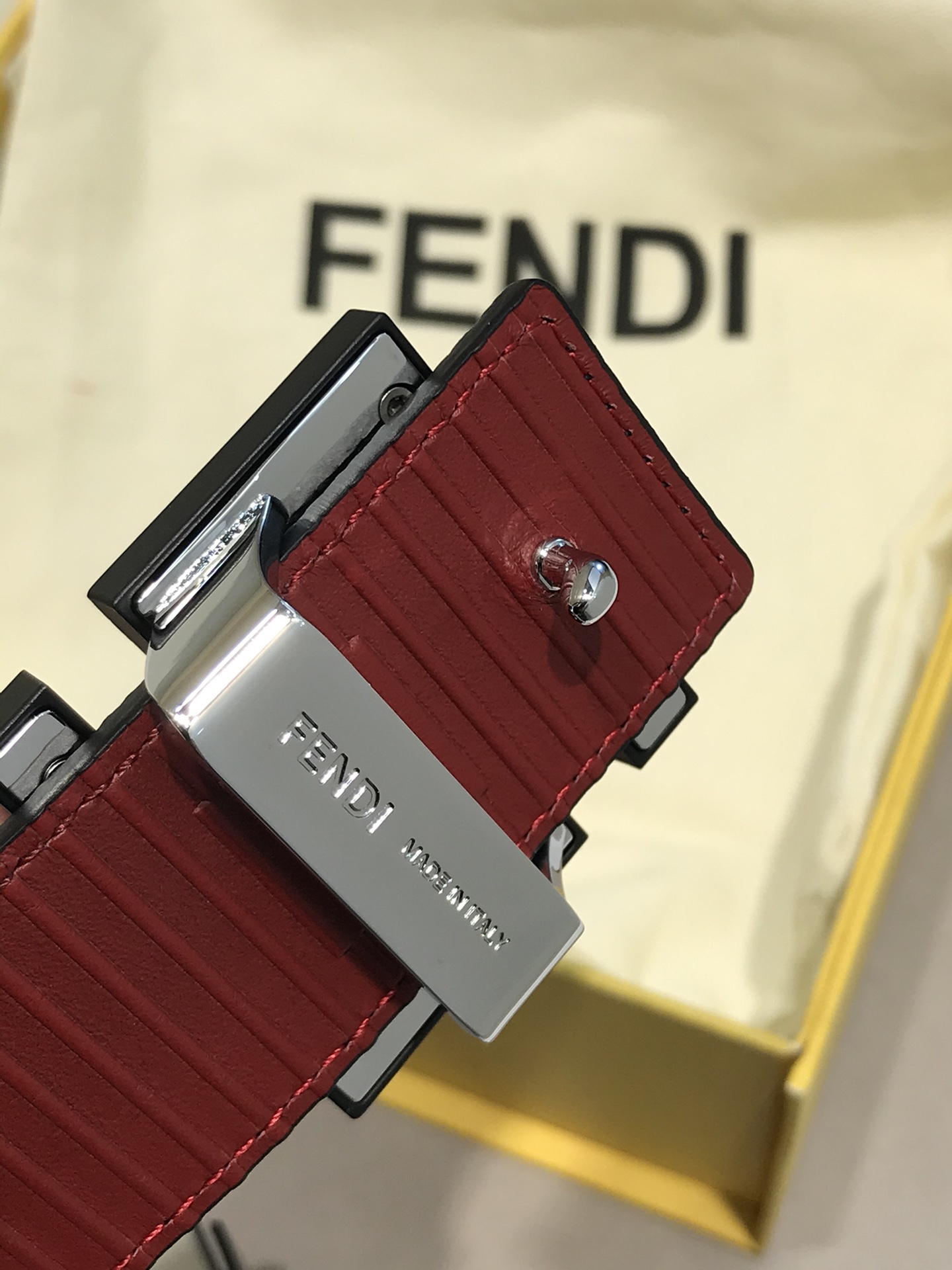 Fendi Leather Belt Black M