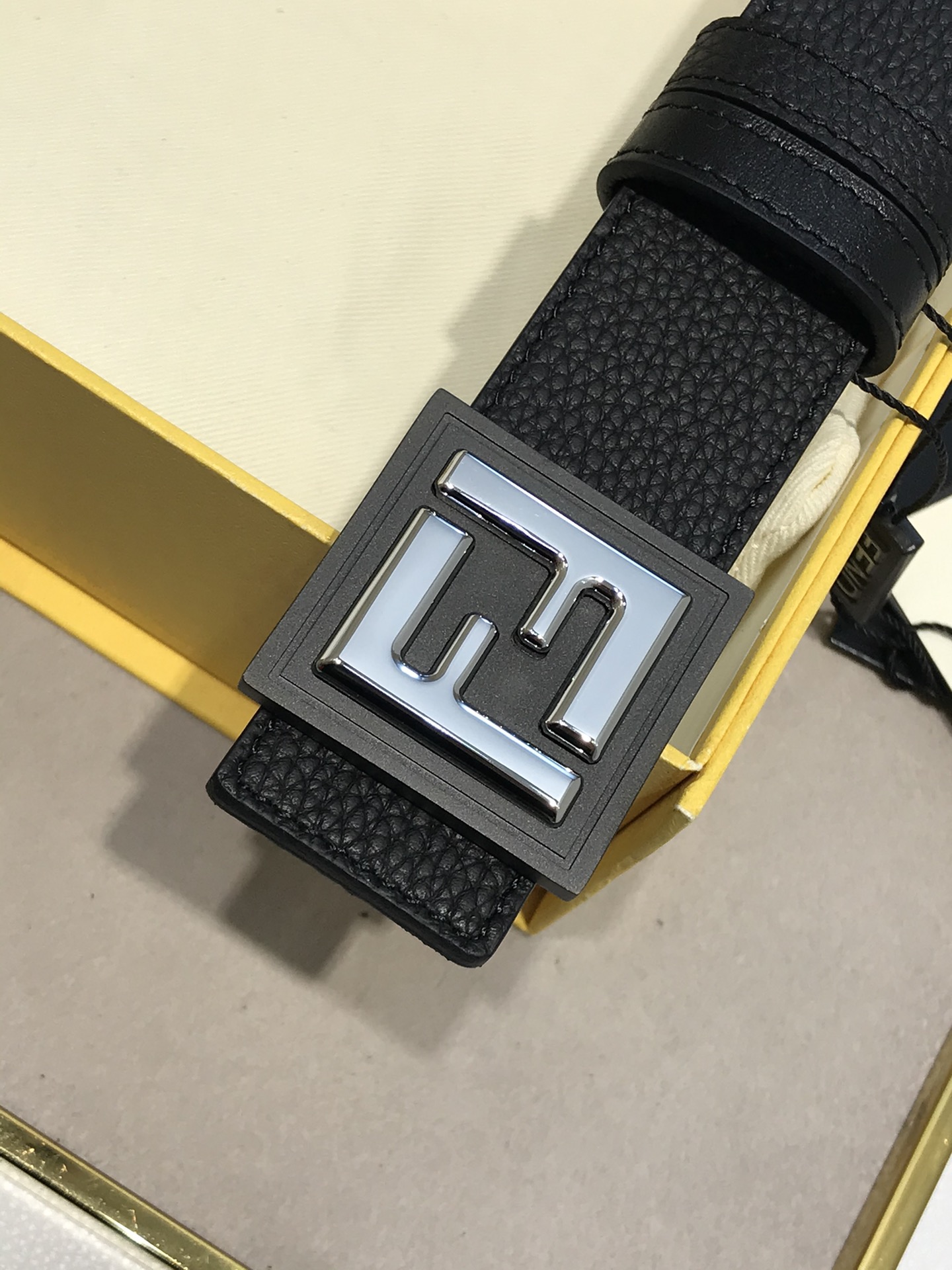 Fendi Leather Belt Black M