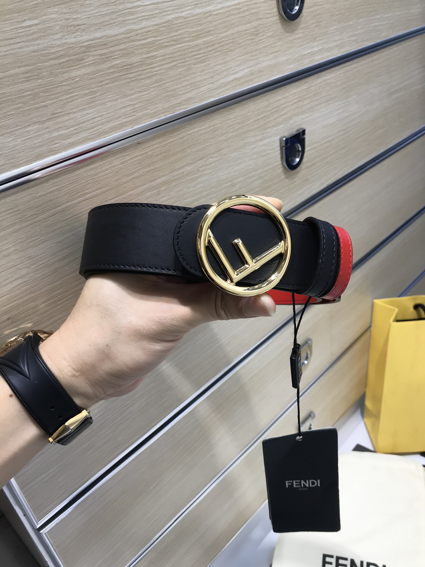 Fendi Leather Belt Cow Leather M