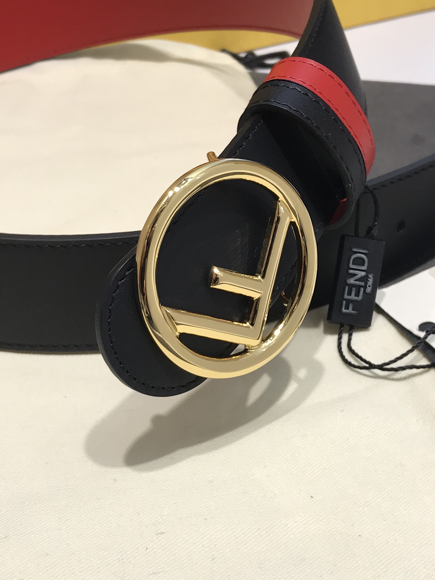 Fendi Leather Belt Cow Leather M