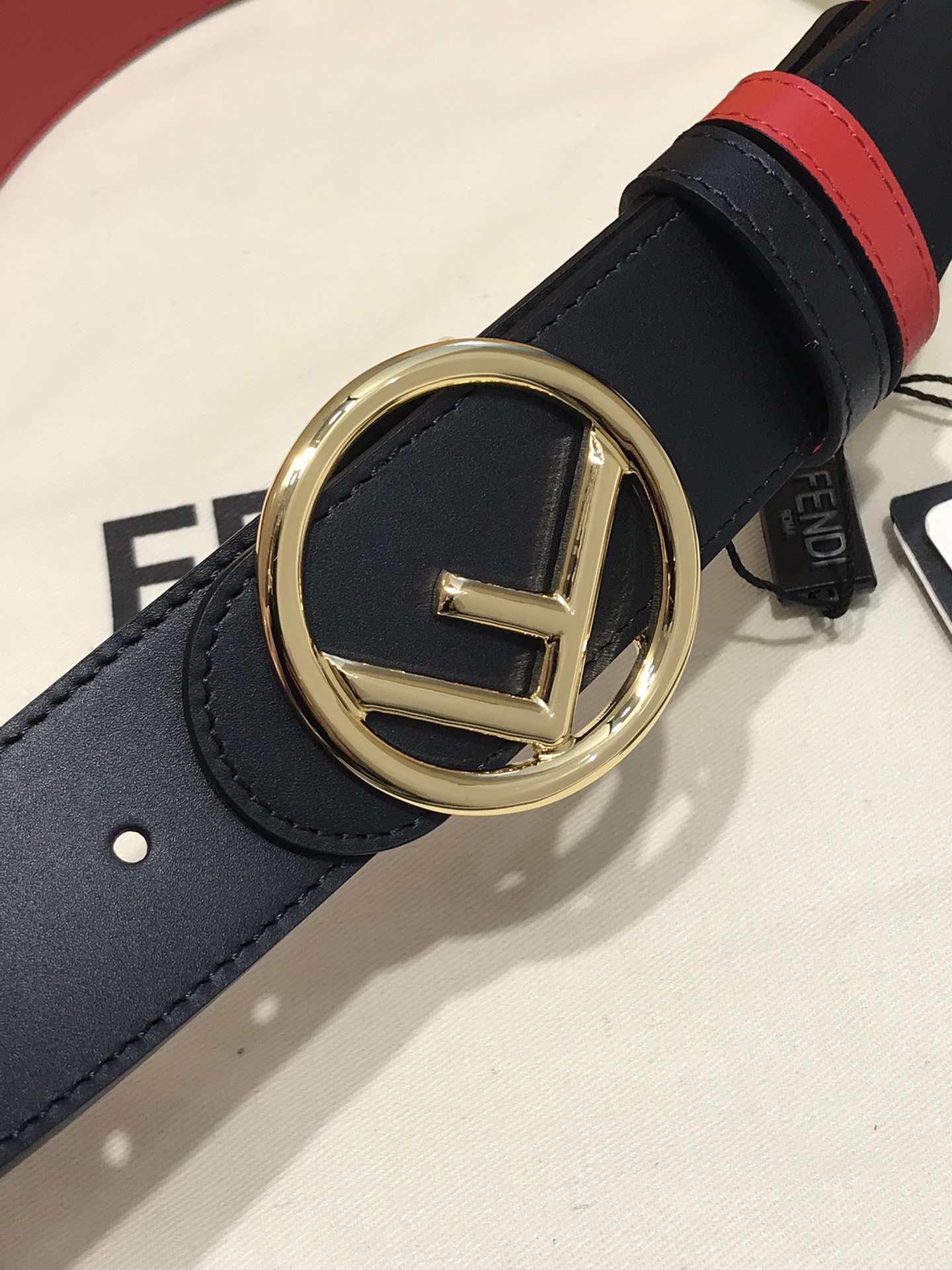 Fendi Leather Belt Cow Leather M