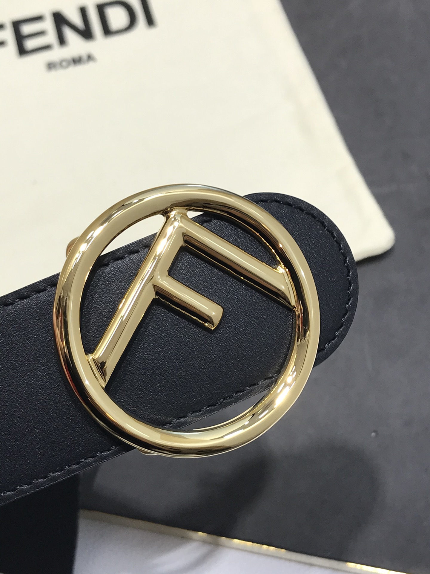 Fendi Leather Belt Cow Leather M