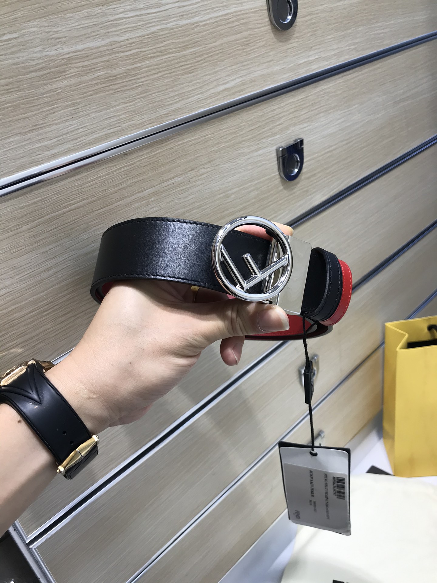 Fendi Leather Belt Cow Leather M