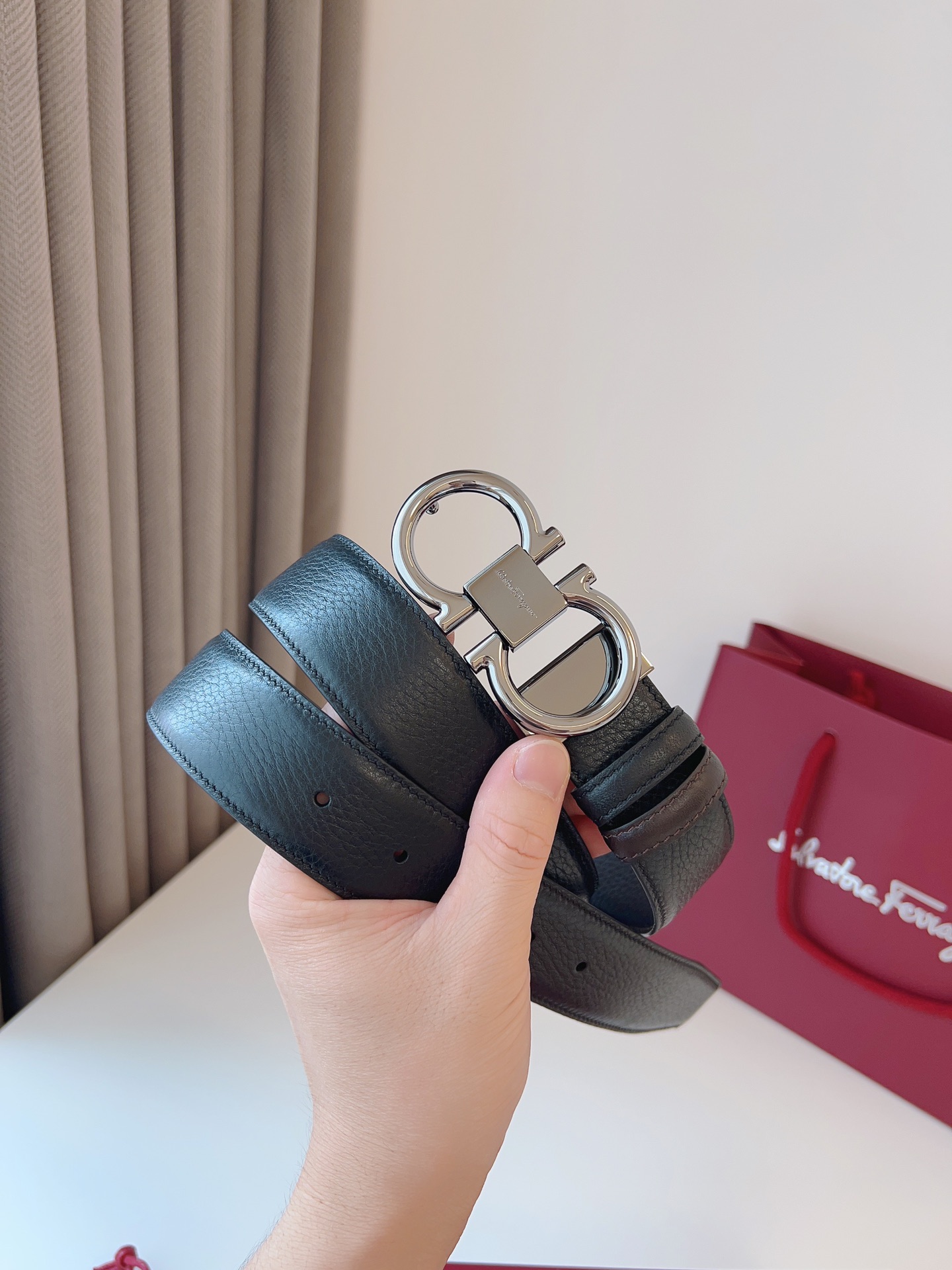 Salvatore Ferragamo Basic Belt Cow Leather M