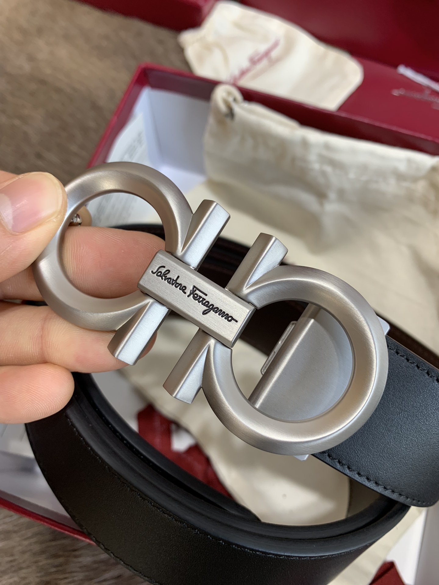 Salvatore Ferragamo Male Leather Belt M