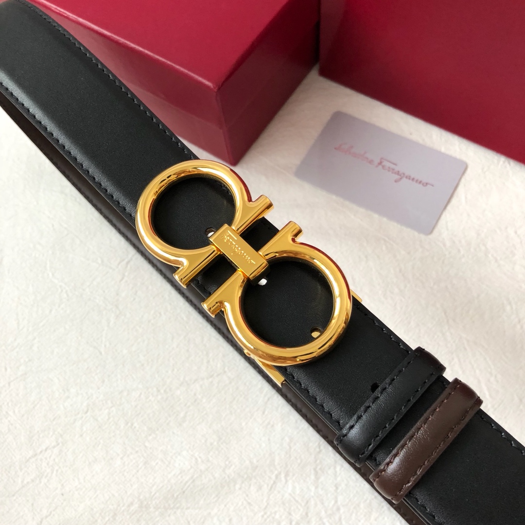 Salvatore Ferragamo Male Leather Belt Cow Leather M