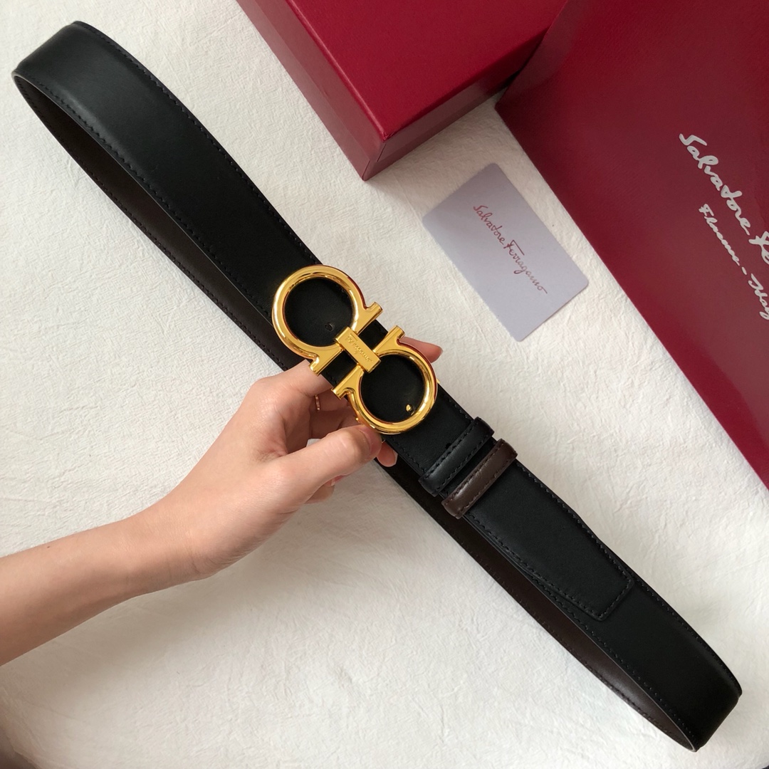 Salvatore Ferragamo Male Leather Belt Cow Leather M