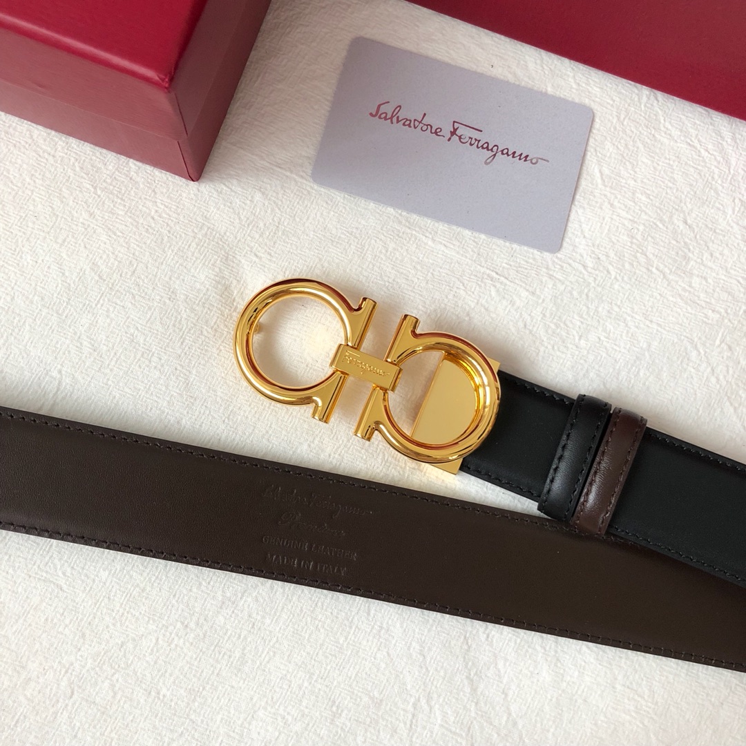 Salvatore Ferragamo Male Leather Belt Cow Leather M
