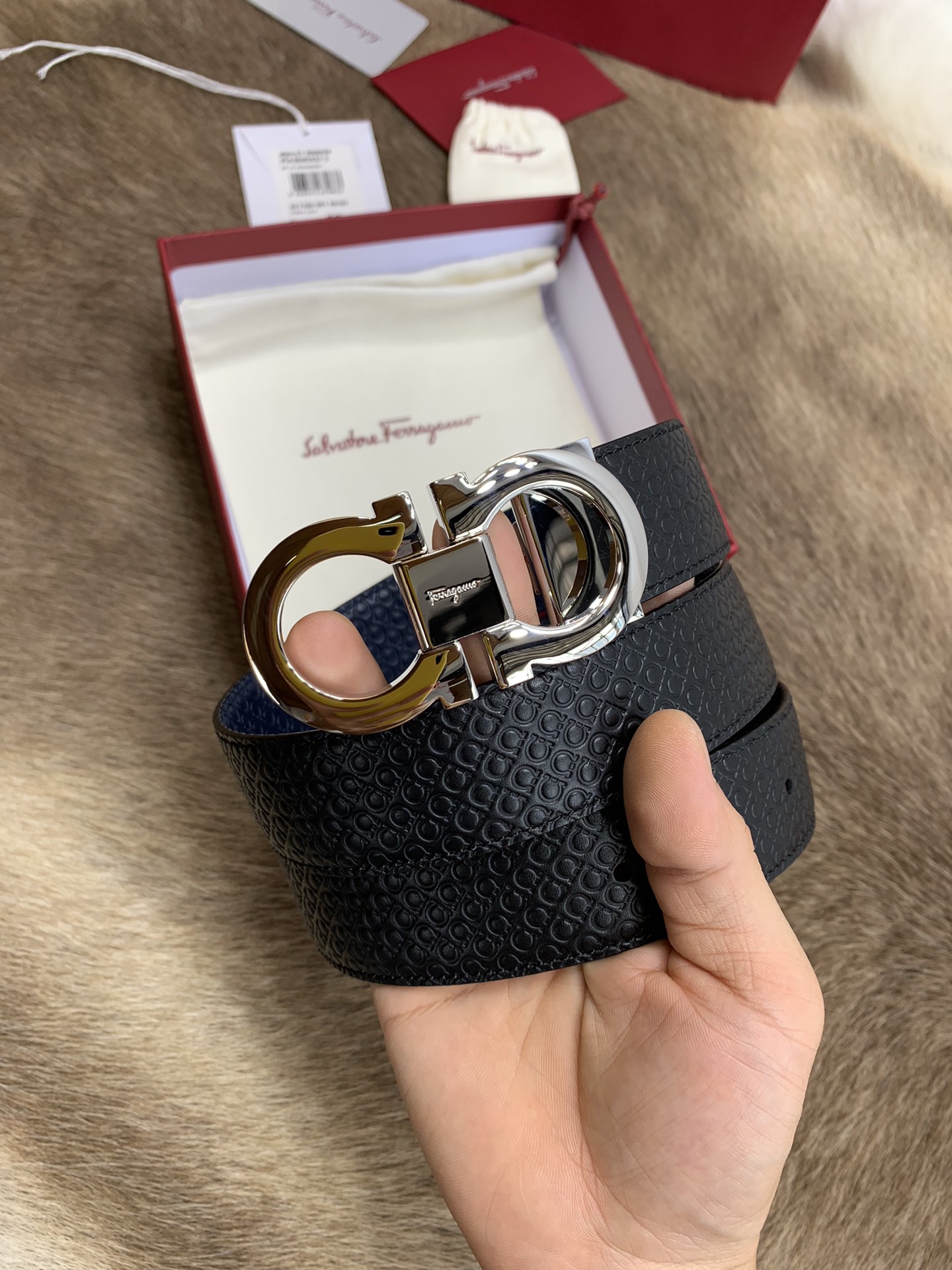 Salvatore Ferragamo Male Leather Belt M