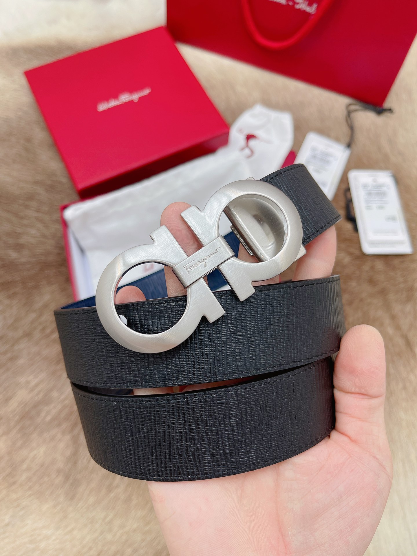 Salvatore Ferragamo Male Leather Belt M