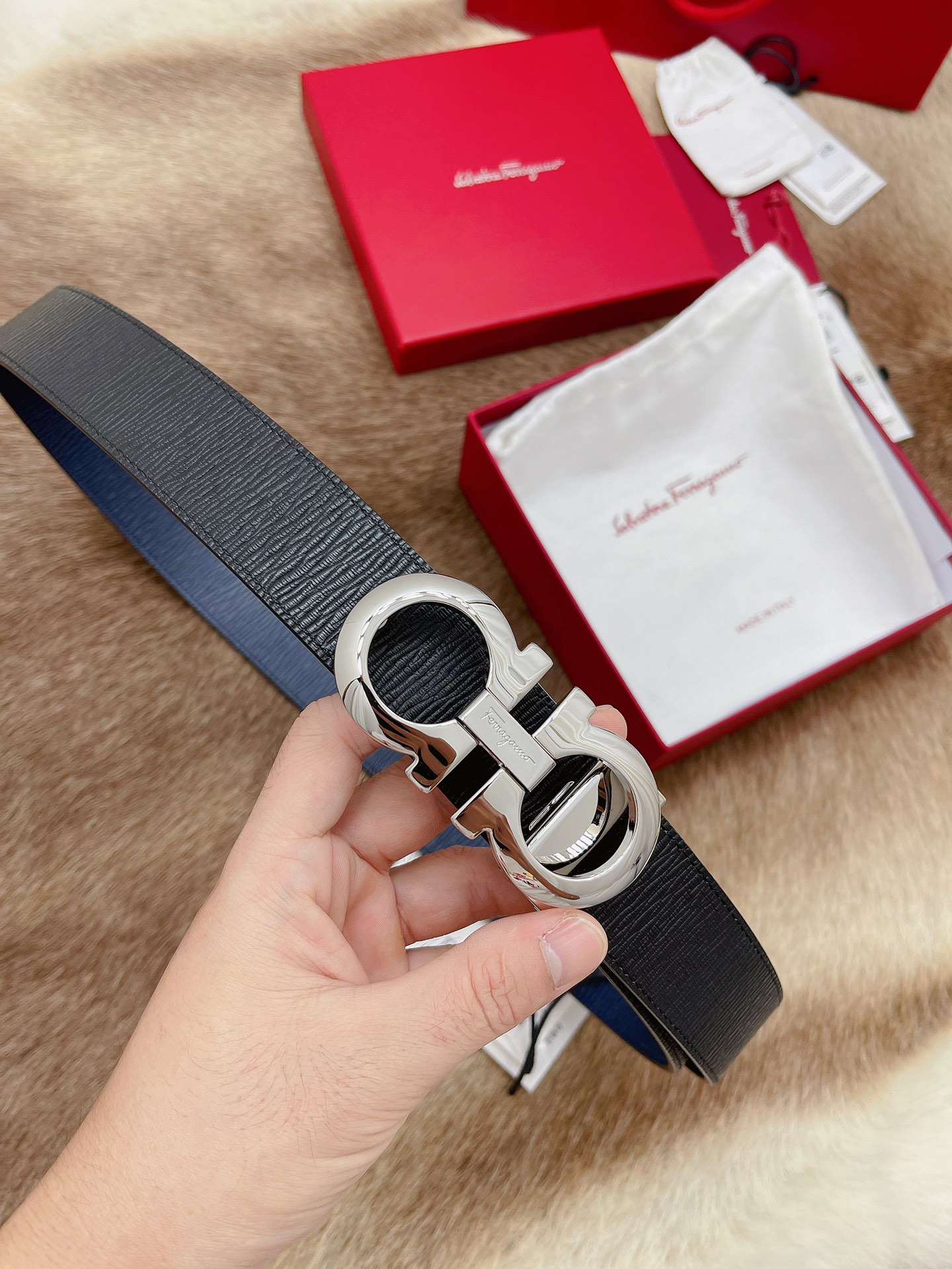 Salvatore Ferragamo Male Leather Belt M