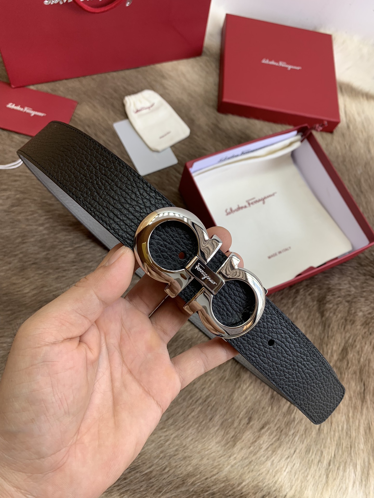 Salvatore Ferragamo Male Leather Belt M