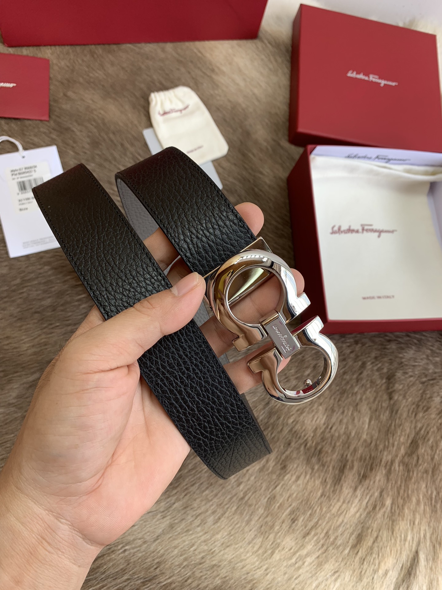 Salvatore Ferragamo Male Leather Belt M