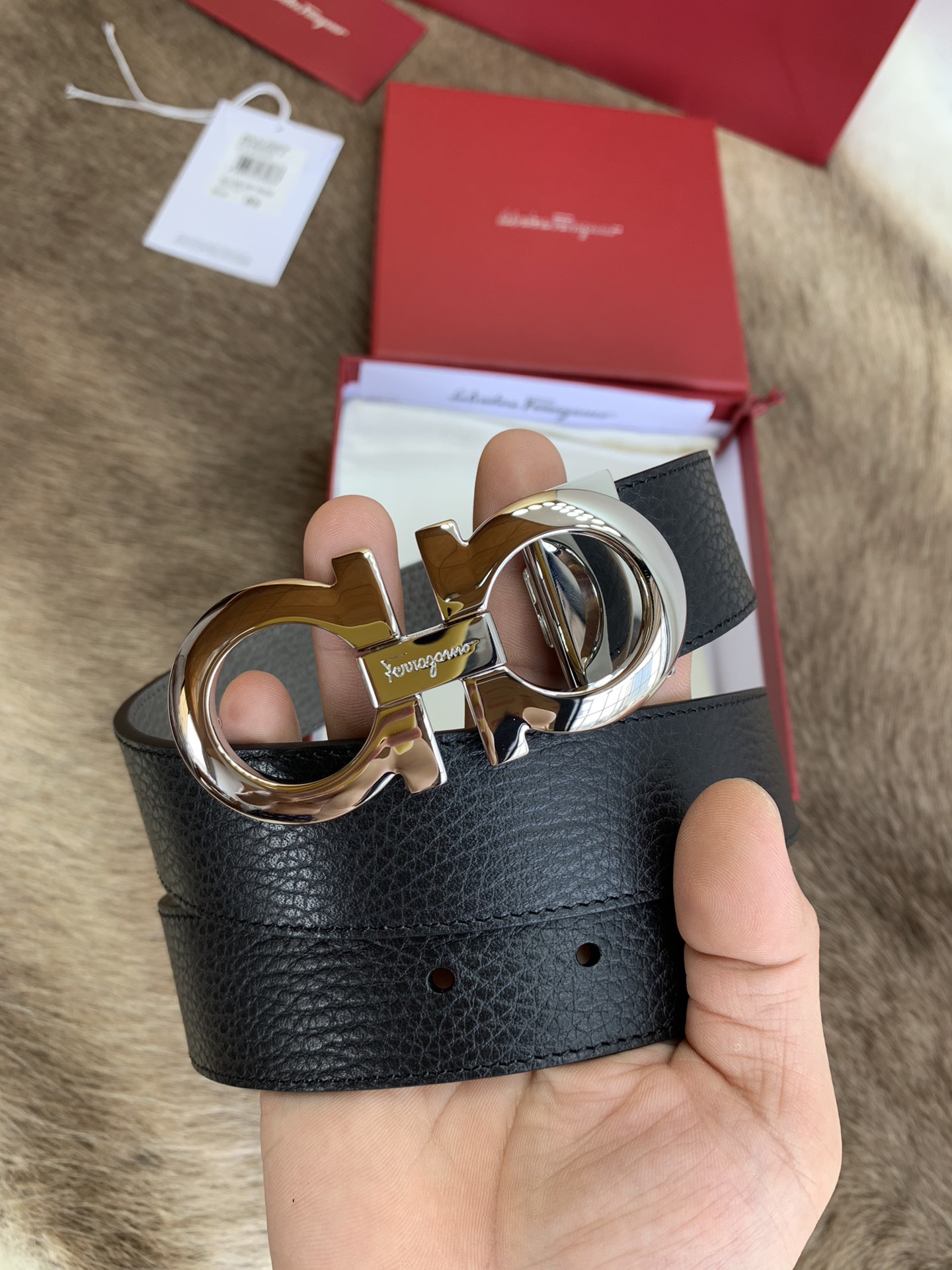 Salvatore Ferragamo Male Leather Belt M