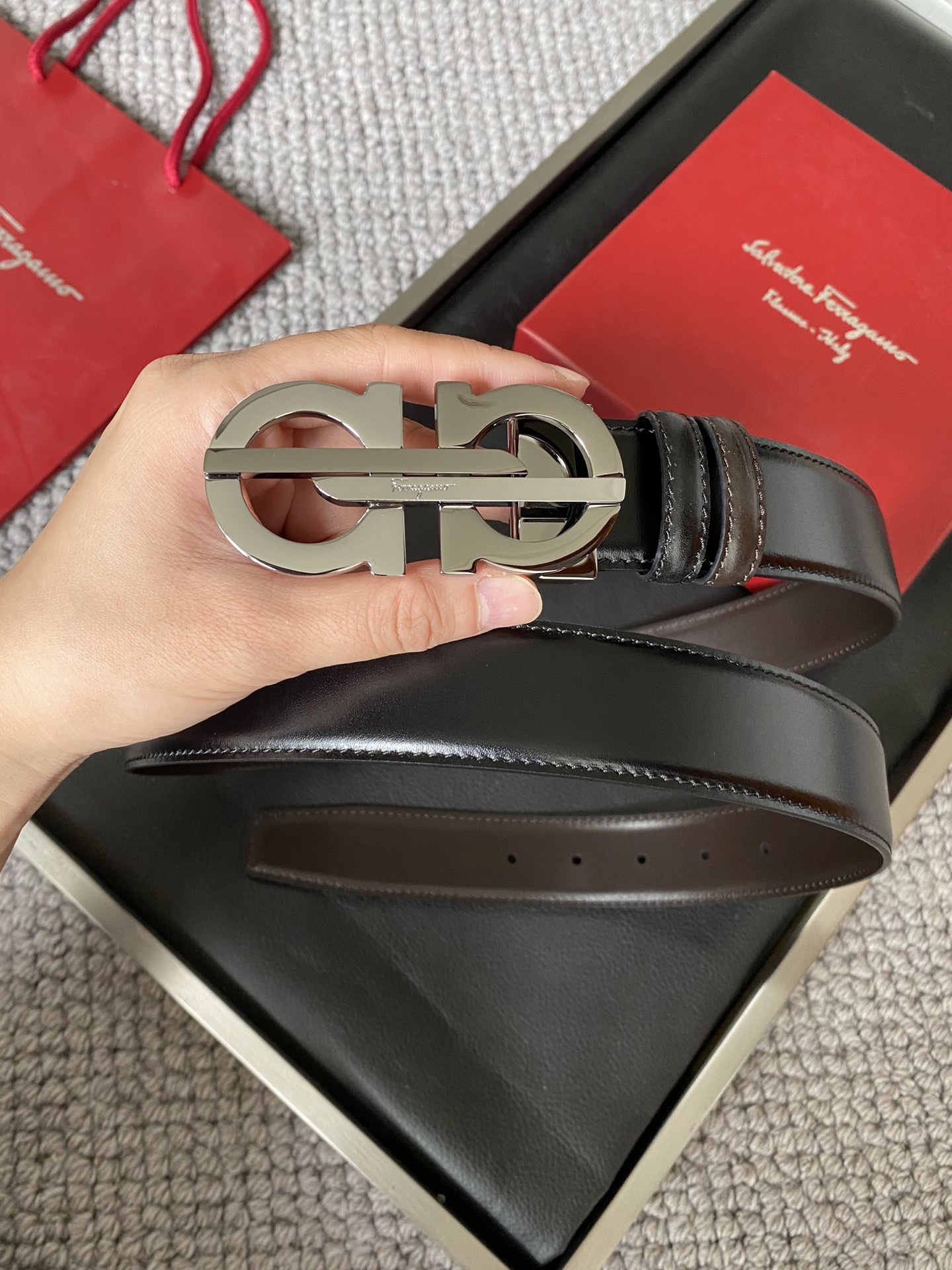 Salvatore Ferragamo Male Basic Belt Cow Leather M