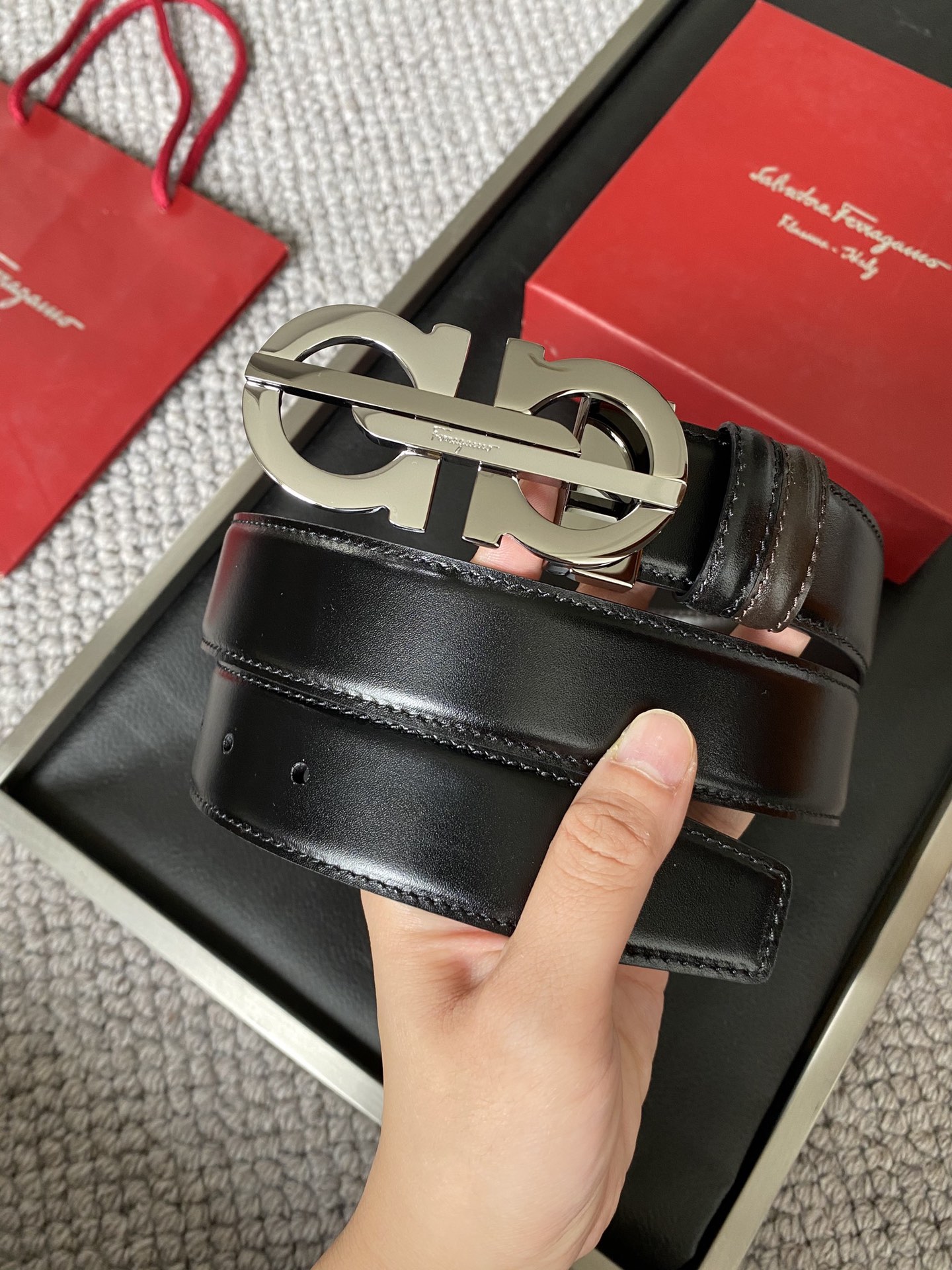 Salvatore Ferragamo Male Basic Belt Cow Leather M