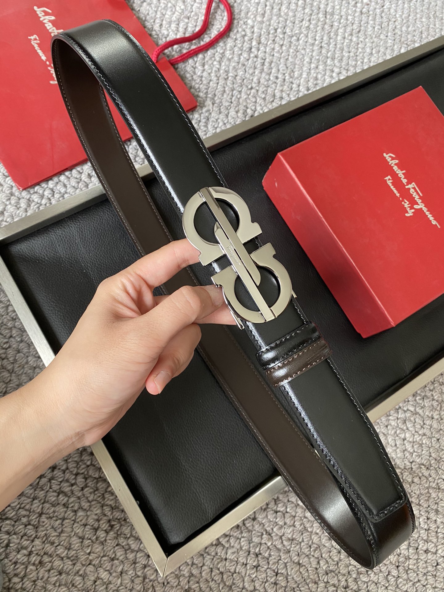 Salvatore Ferragamo Male Basic Belt Cow Leather M