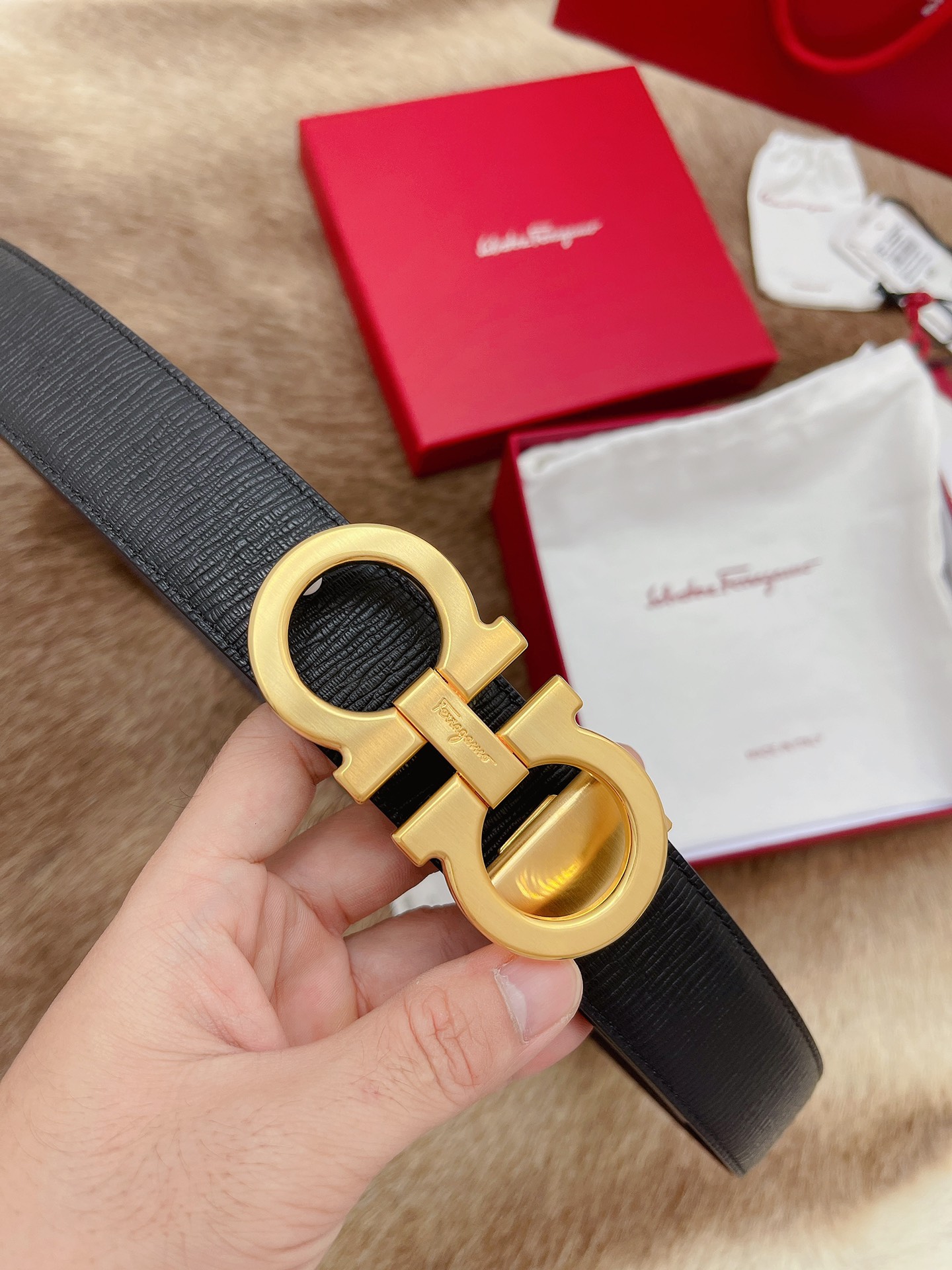 Salvatore Ferragamo Male Basic Belt Top Grain Leather M