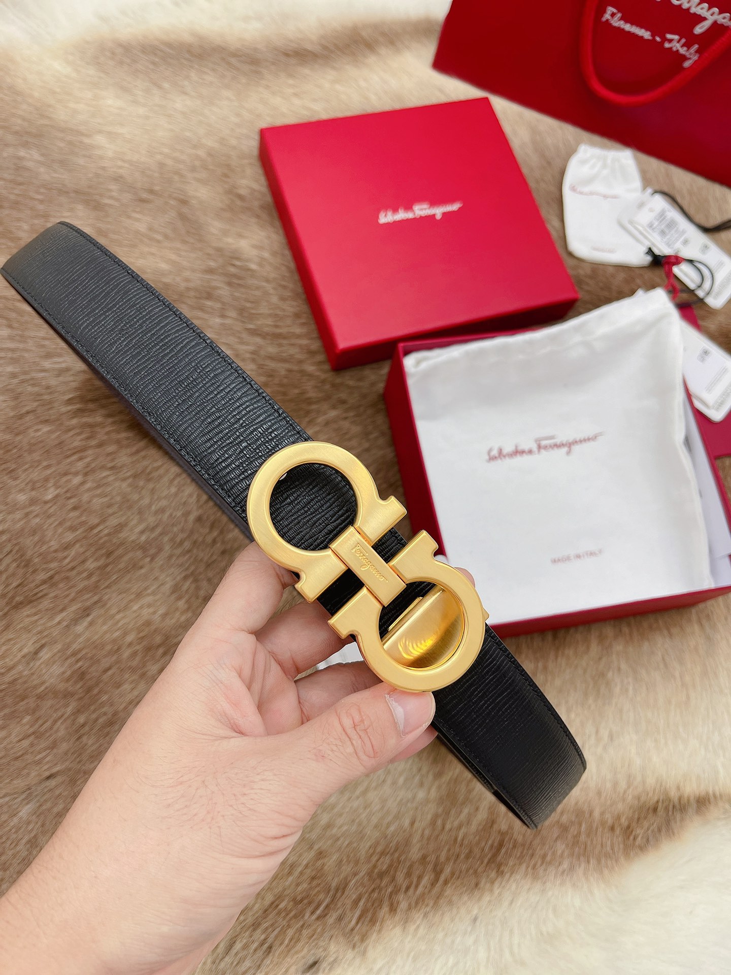 Salvatore Ferragamo Male Basic Belt Top Grain Leather M