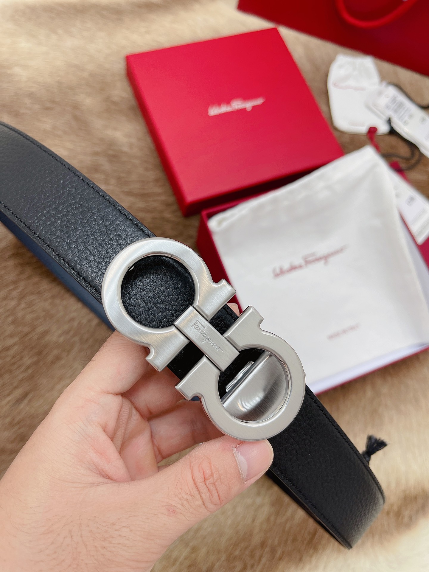 Salvatore Ferragamo Male Basic Belt Top Grain Leather M