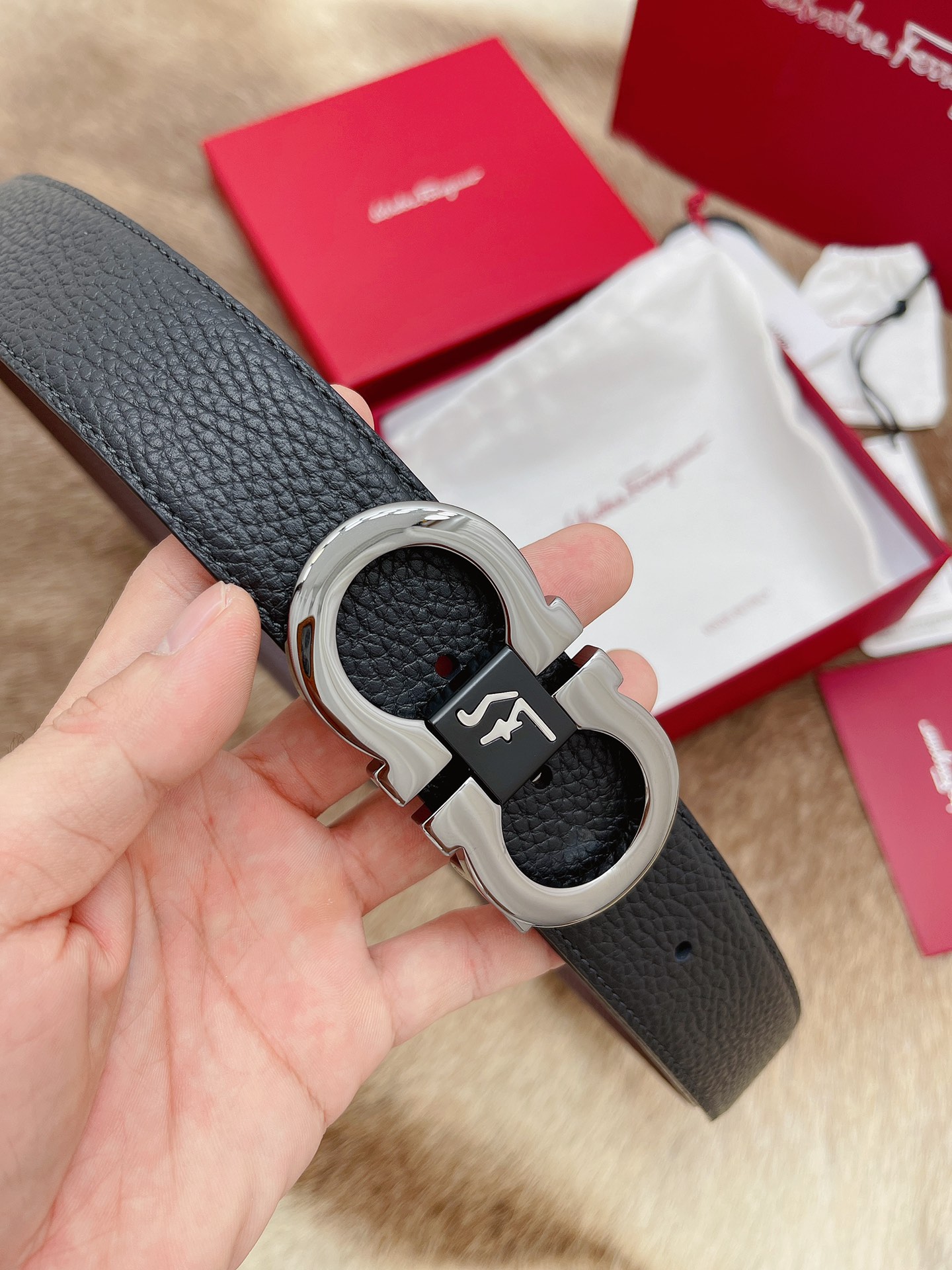 Salvatore Ferragamo Male Basic Belt Top Grain Leather M