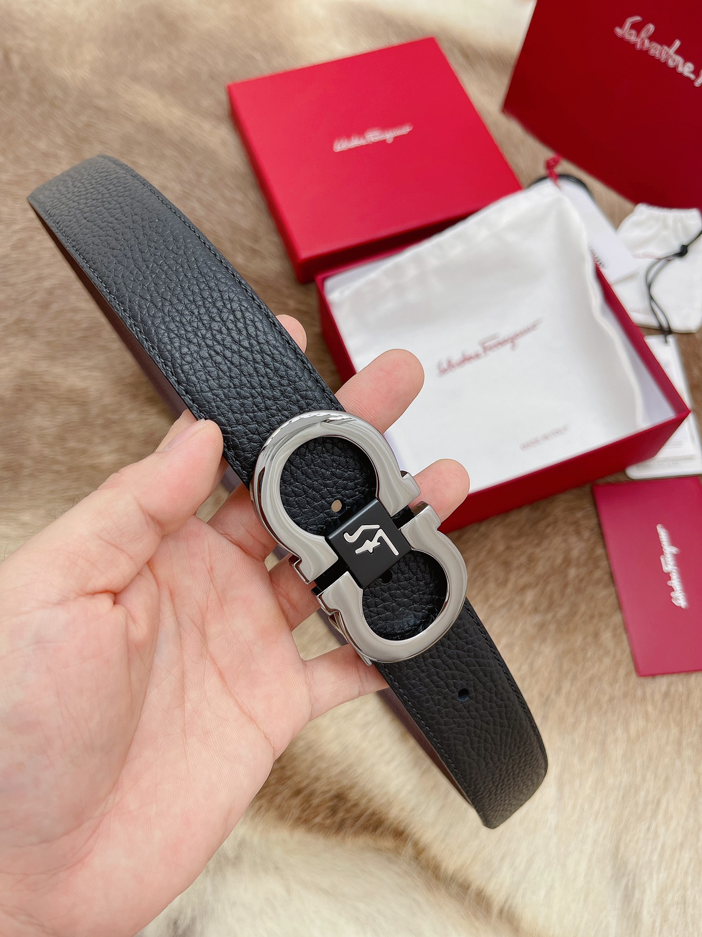 Salvatore Ferragamo Male Basic Belt Top Grain Leather M