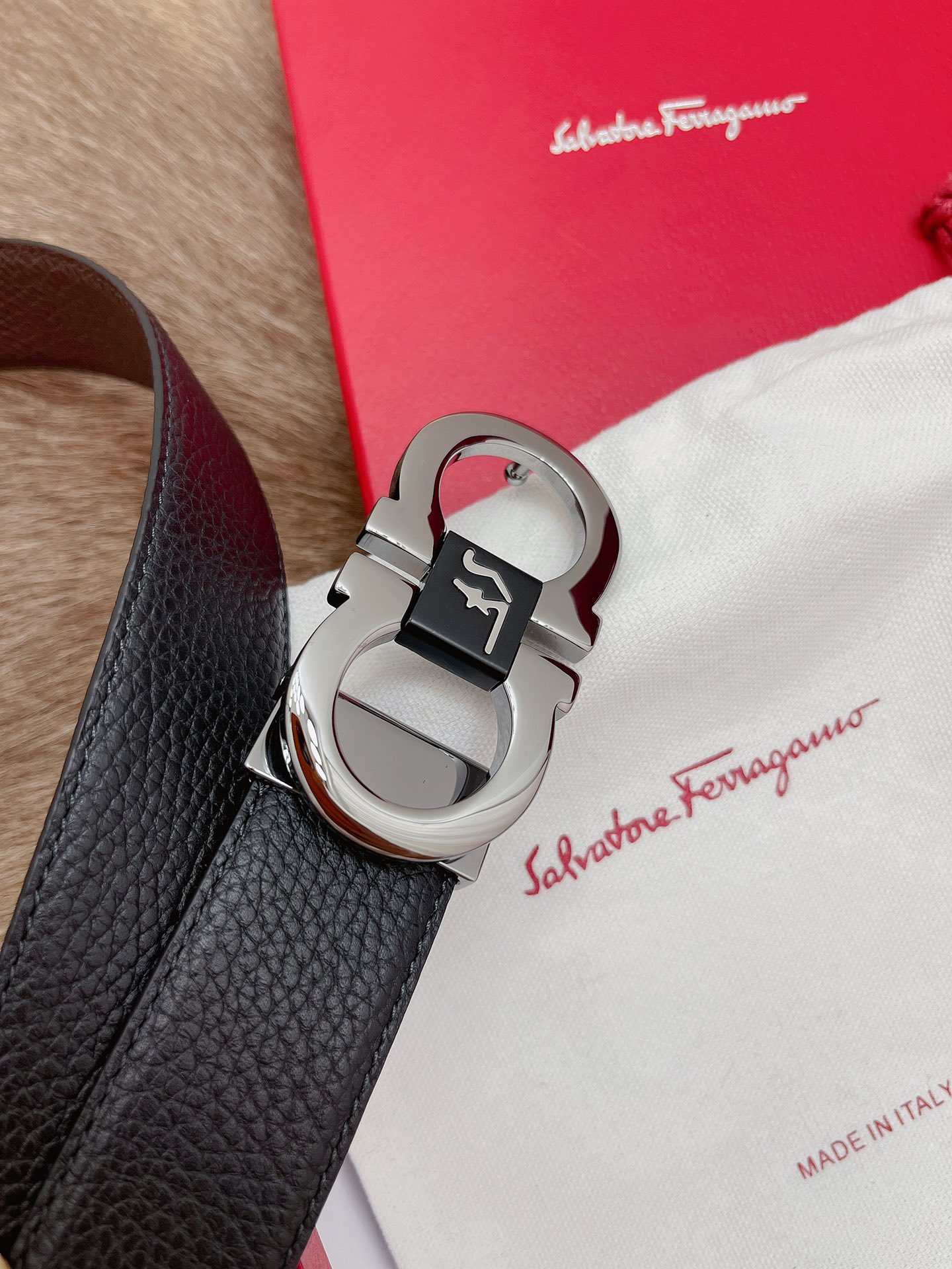 Salvatore Ferragamo Male Basic Belt Top Grain Leather M