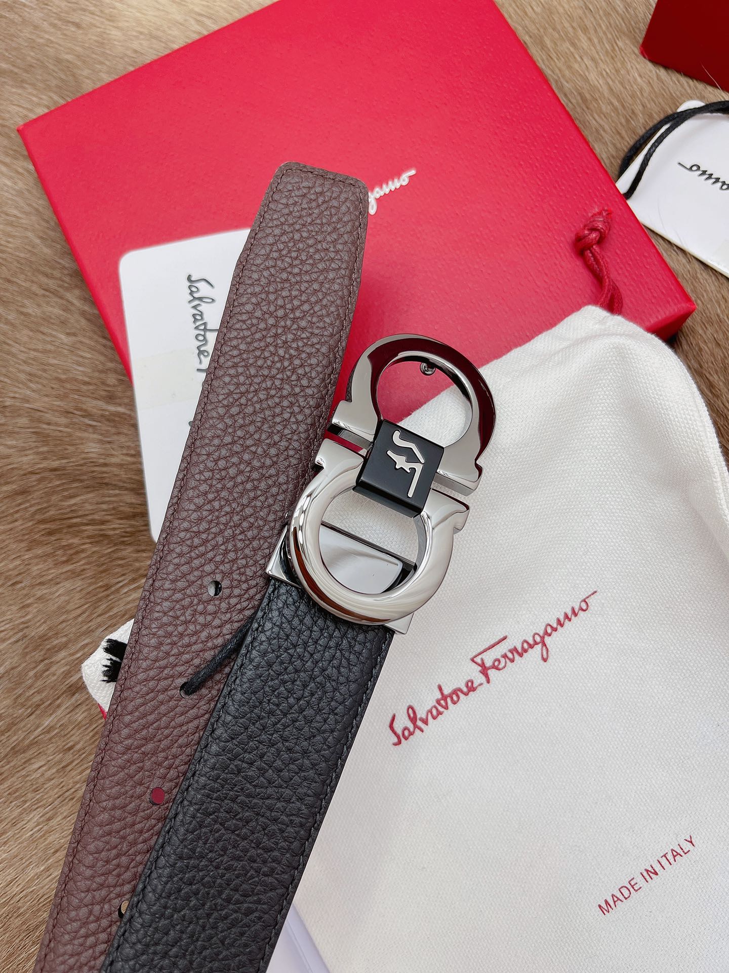 Salvatore Ferragamo Male Basic Belt Top Grain Leather M