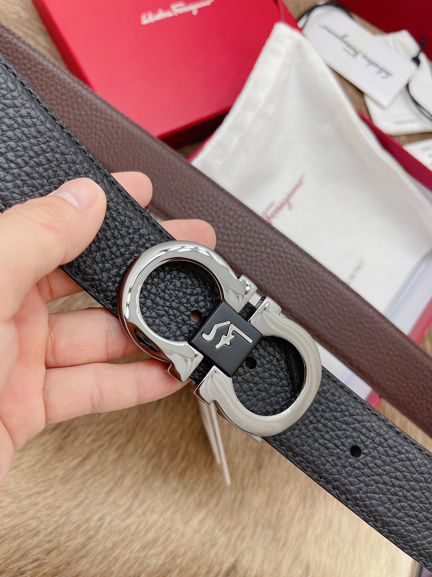 Salvatore Ferragamo Male Basic Belt Top Grain Leather M