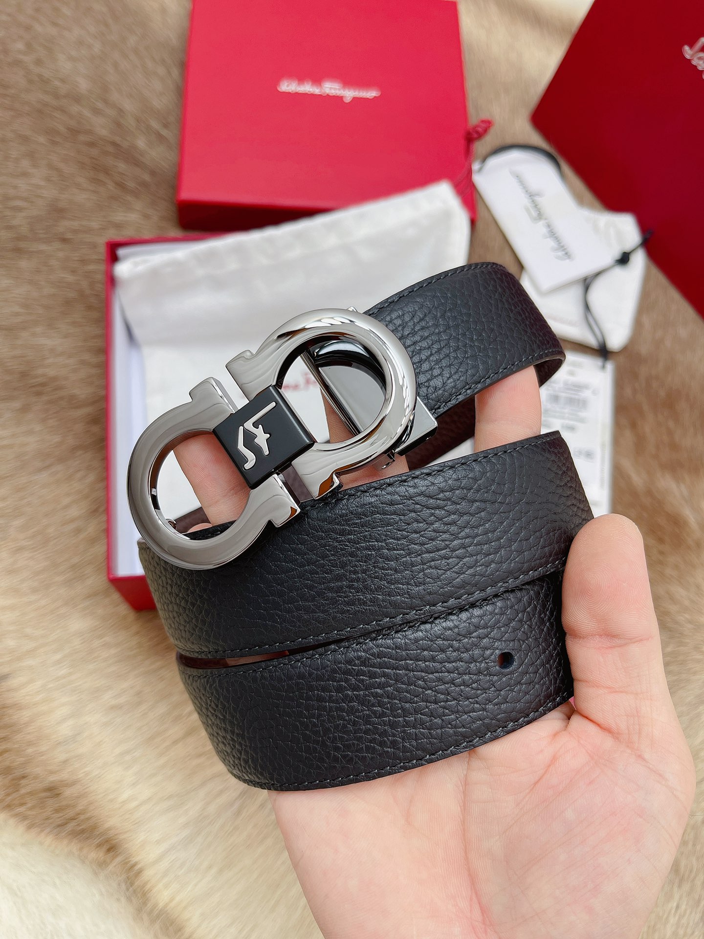 Salvatore Ferragamo Male Basic Belt Top Grain Leather M