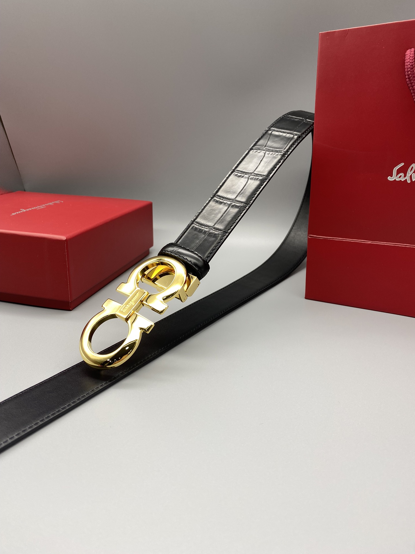 Salvatore Ferragamo Male Basic Belt Top Grain Leather M