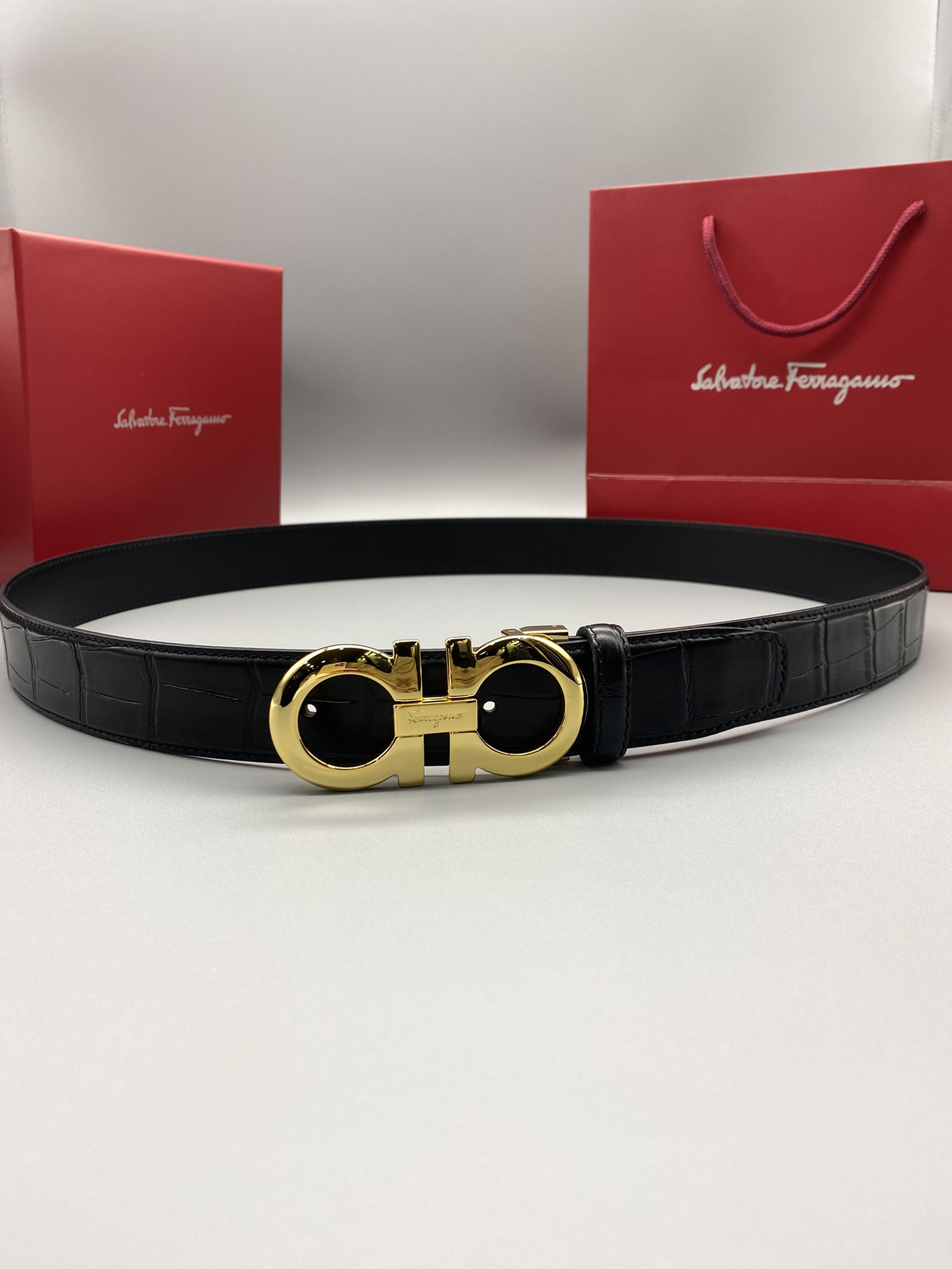 Salvatore Ferragamo Male Basic Belt Top Grain Leather M